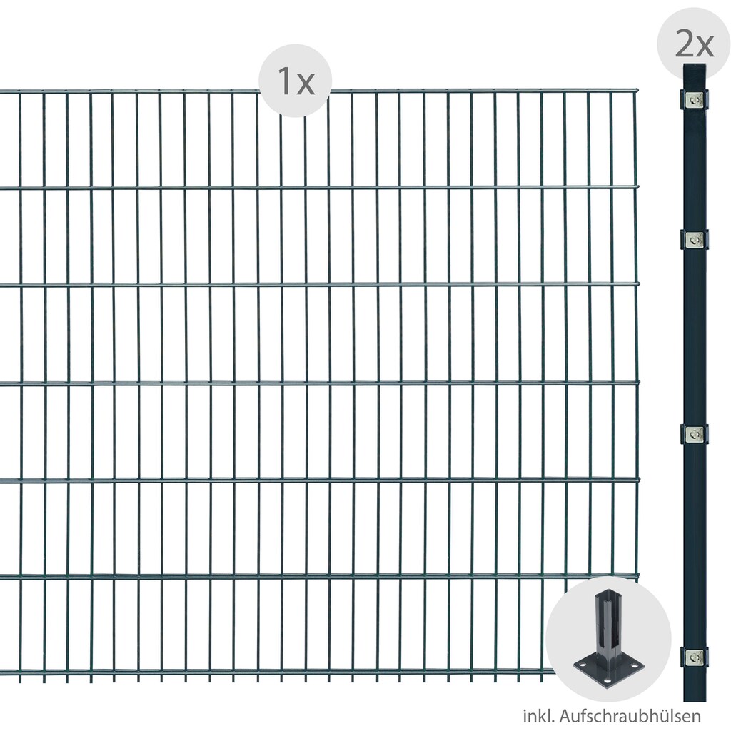 Arvotec Doppelstabmattenzaun »ESSENTIAL 123 zum Aufschrauben«