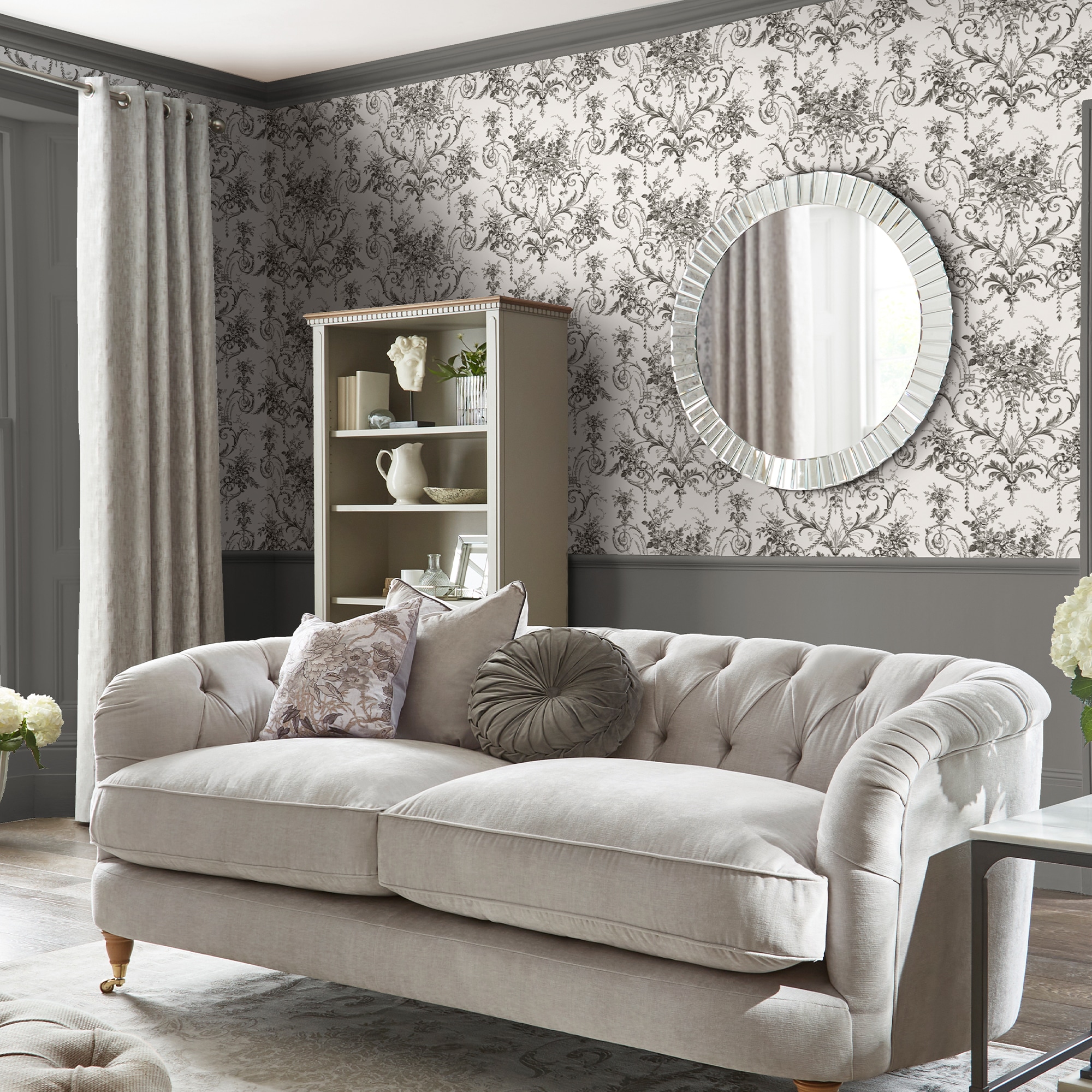 LAURA ASHLEY Vliestapete "Tuileries" geblümt glatt 10mx52cm (ca. 5m2)