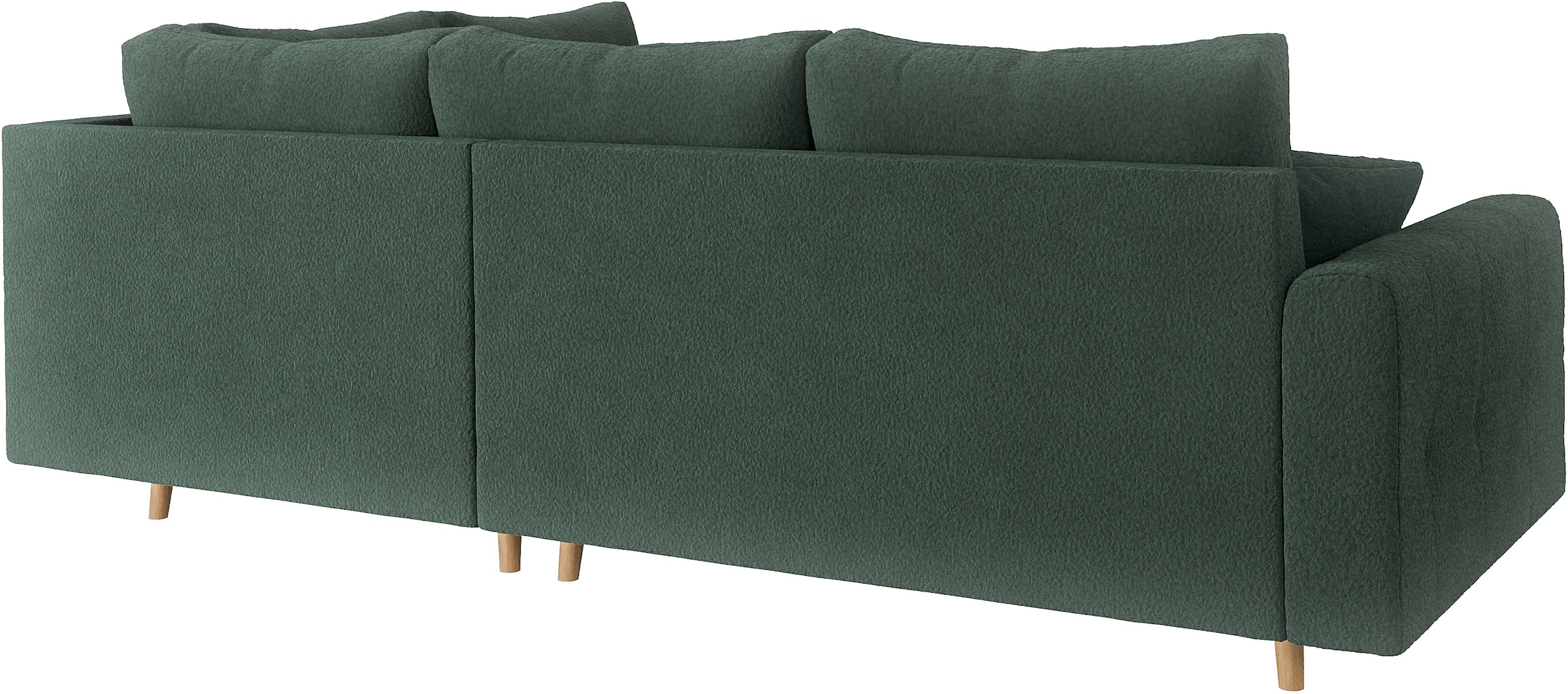 Home affaire Ecksofa »CHARRE L-Form mit Ottomane, Maße B/T/H: 231/161/81 cm«, feine Steppung, lose Rücken- und Zierkissen, auch in Cord und Bouclé