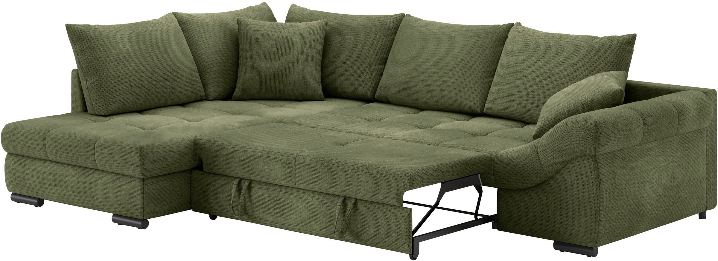 Mr. Couch Ecksofa »Allegro DuraFlex, L-Form«, Hochschläfer-Bettauszug, Kaltschaumpolsterung, bis 140 kg belastbar