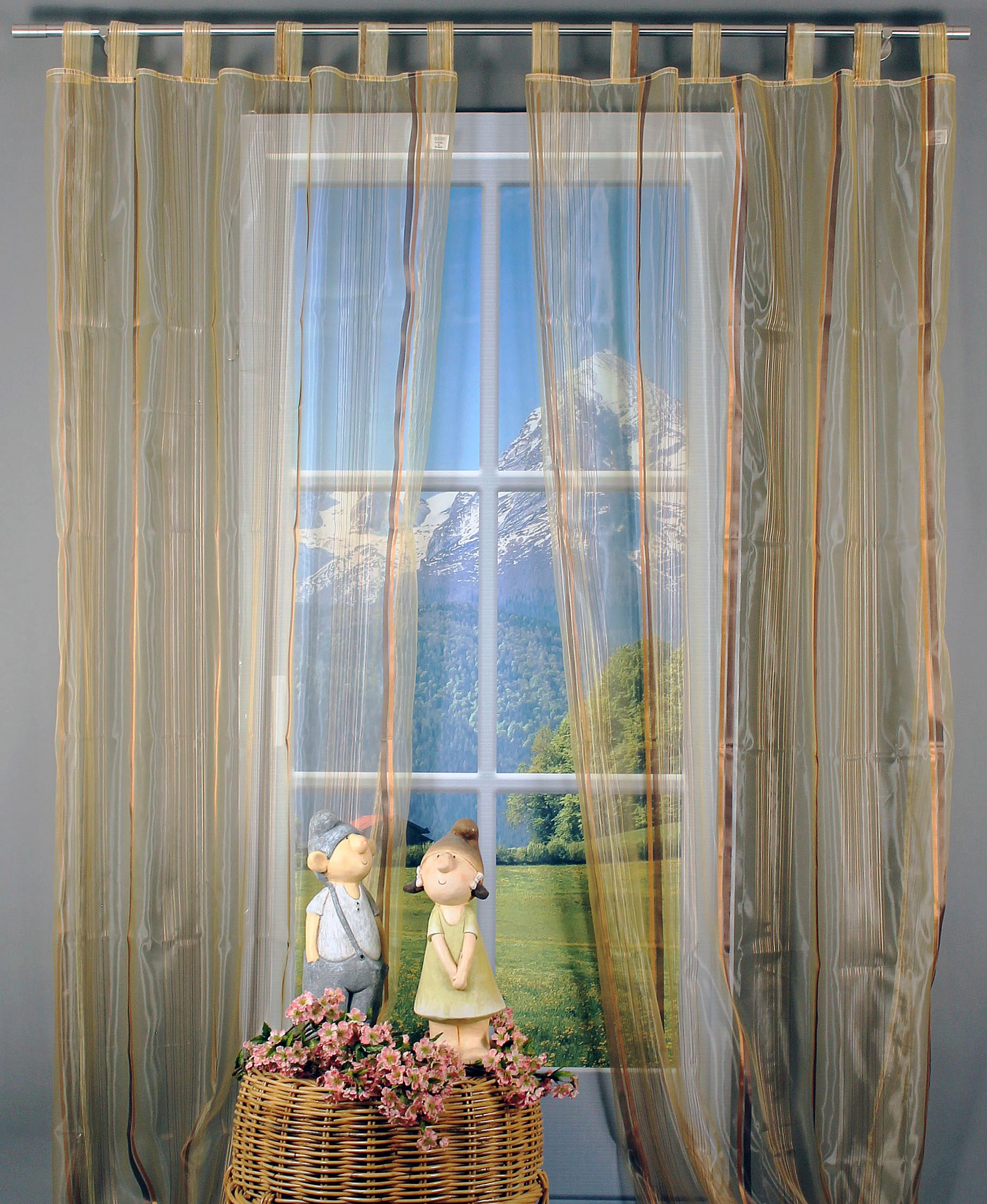 HOSSNER - ART OF HOME DECO Gardine »Chiemsee«, (1 St.), Schlaufenschal im zeitlosen Design
