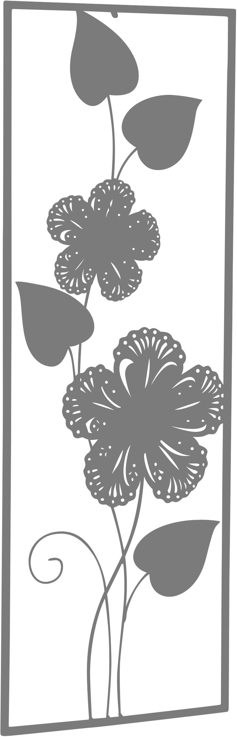 HOFMANN LIVING AND MORE Wanddekoobjekt "Wanddekoration" Blumenmotiv, aus Me günstig online kaufen