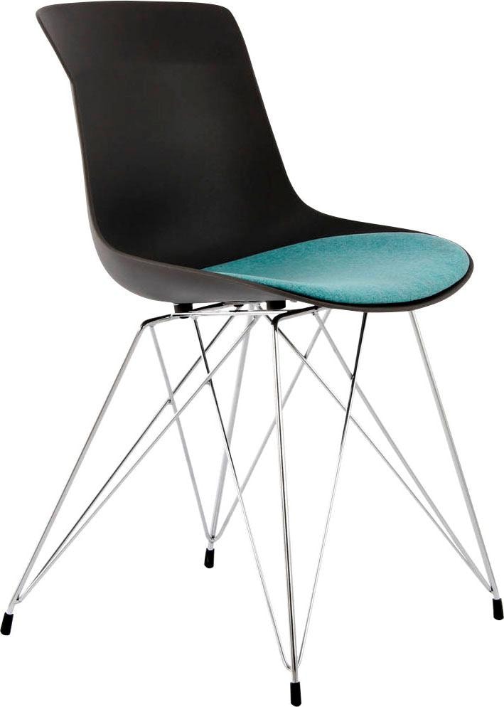 Kayoom Stuhl »Emily 110 2er-Set, zeitloses Design, stilvolle Farbkombination«, (Set), 2 St., Polyester, pflegeleicht, strapazierfähig, für jede Einrichtung geeignet