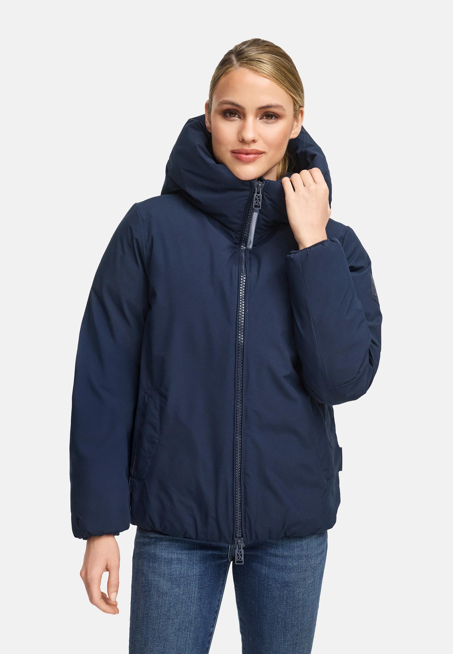 Navahoo Winterjacke »Blütenlicht 14«, mit Kapuze, Warme Damenjacke mit hohem Kragen