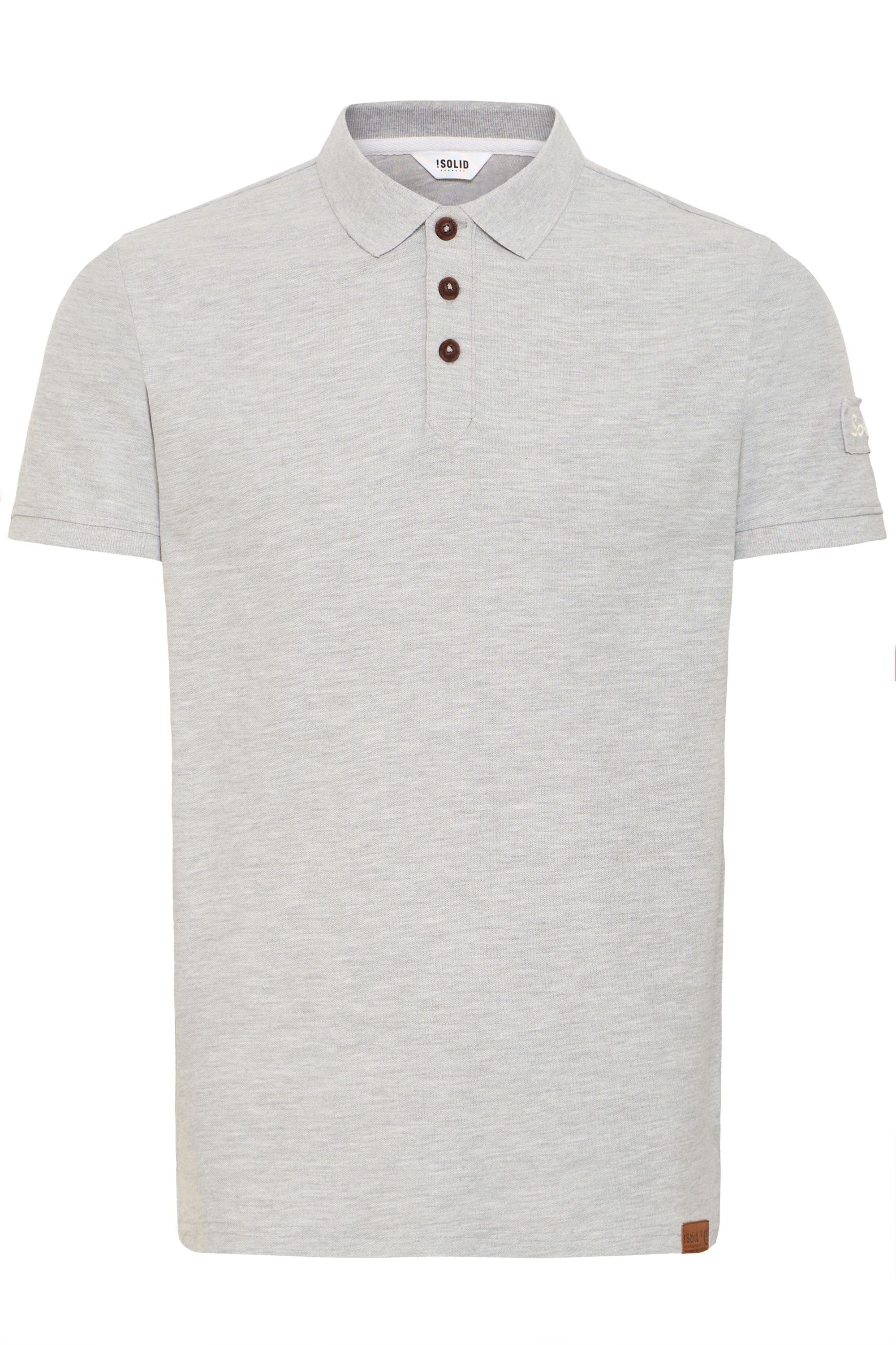 !solid Poloshirt SOLID "Poloshirt SDTripPolo", Herren, Gr. 3XL, grau (lig grau m), Obermaterial: 60% Baumwolle CO. 40% Polyester PES., Shirts