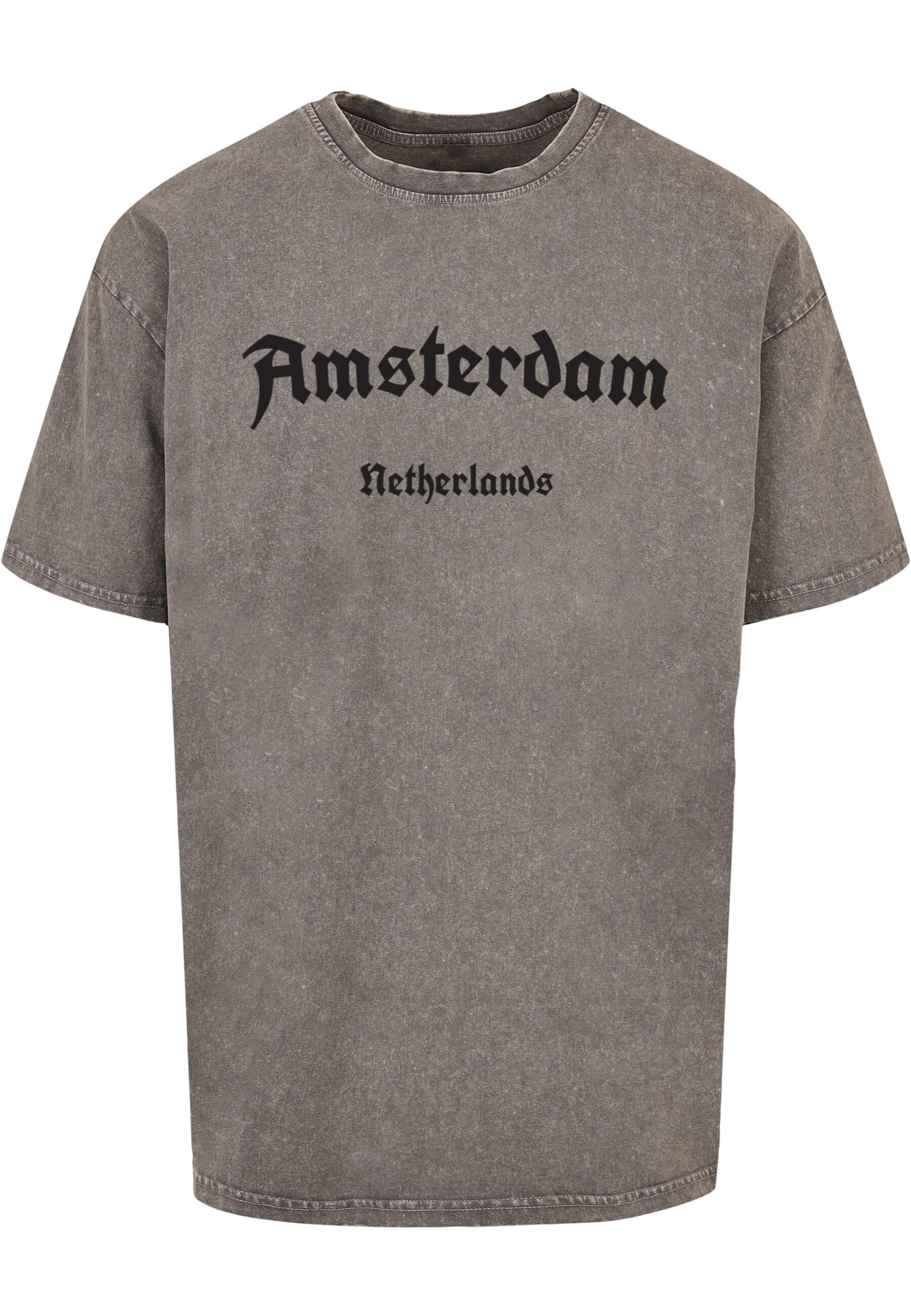 T-Shirt »Merchcode Herren Amsterdam Acid Washed Heavy Oversize Tee«, (1 tlg.)