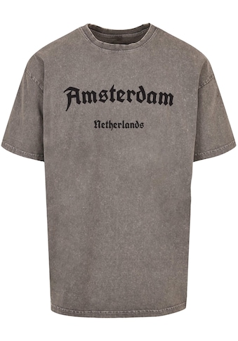 T-Shirt »Merchcode Herren Amsterdam Acid Washed Heavy Oversize Tee«, (1 tlg.)