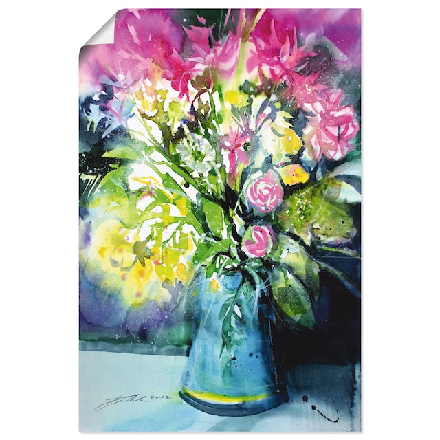 Artland Wandbild »Frühlingsblumen in Vase«, Blumen, (1 St.), gedruckt  bestellen | BAUR