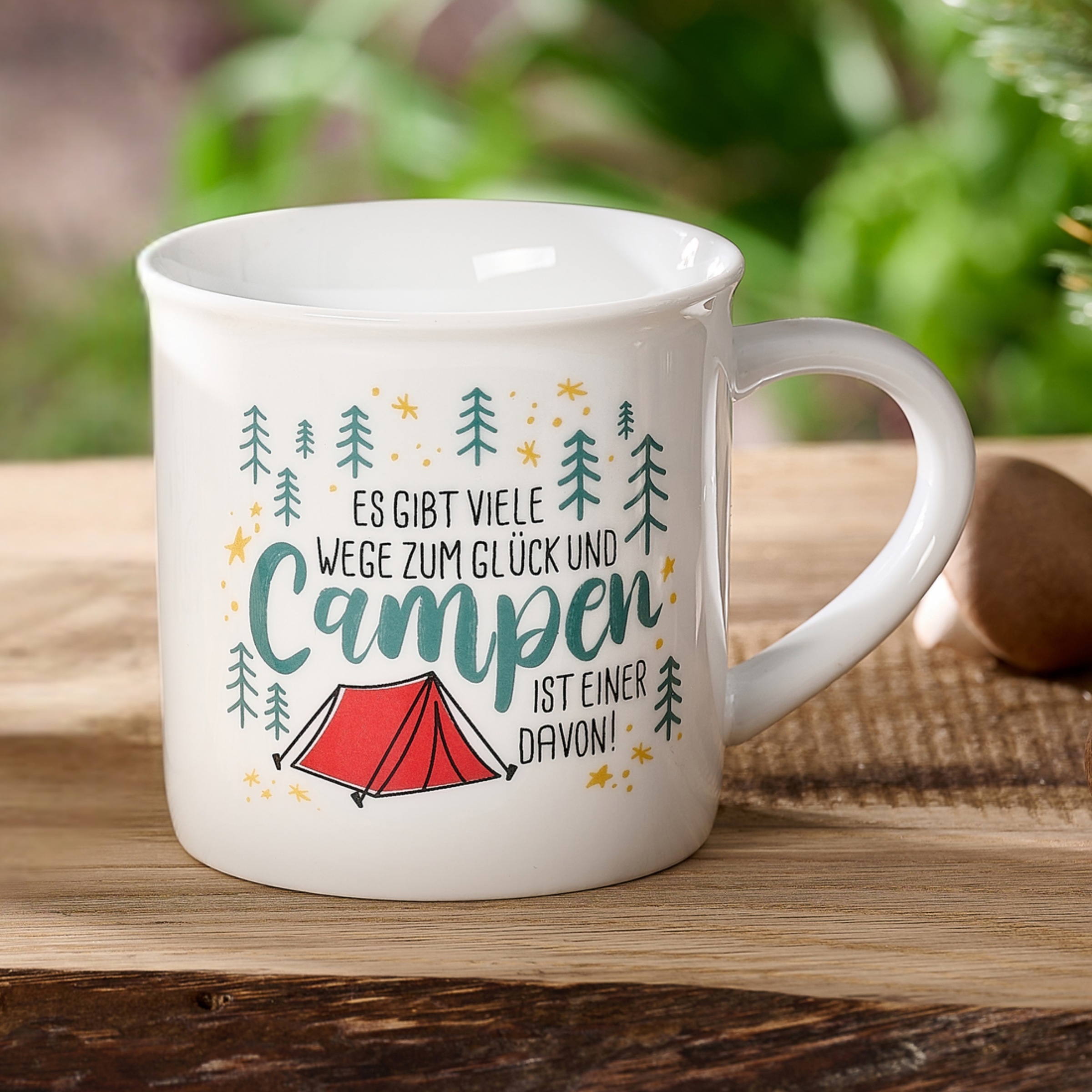 Ritzenhoff & Breker Becher »Camping«, (1 tlg.), "Es gibt viele Wege zum Glück..." - in Geschenkbanderole