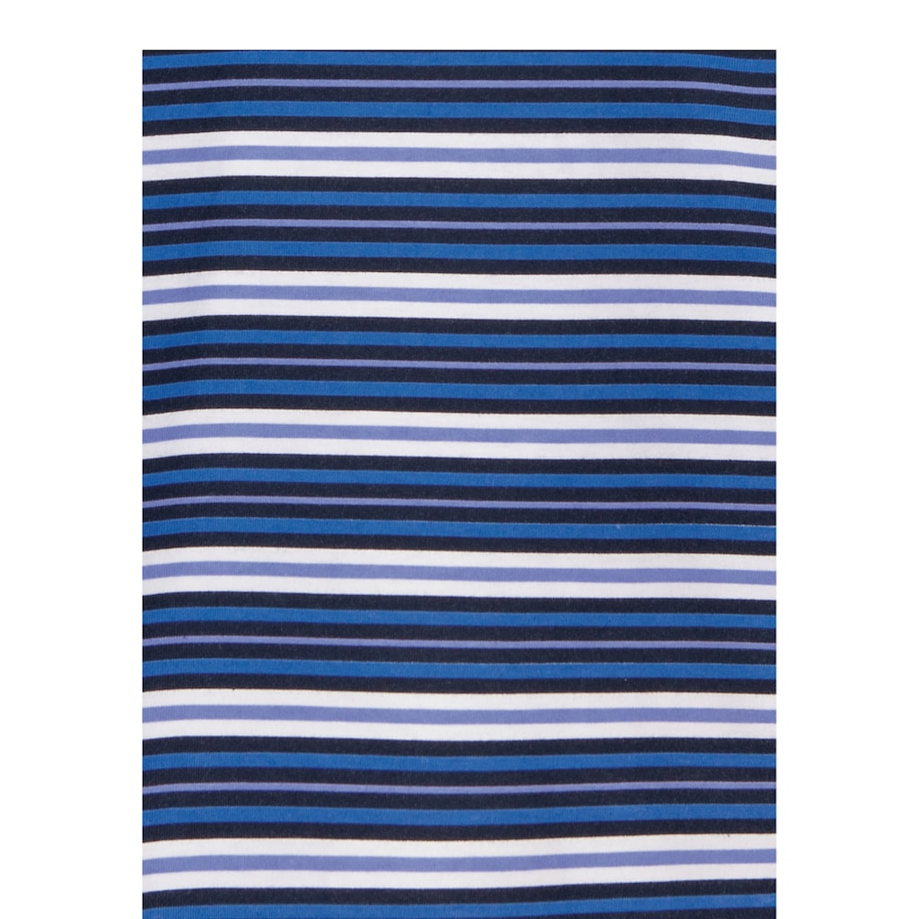 Marken Trigema Trigema Schlafanzug, mit V-Ausschnitt blau