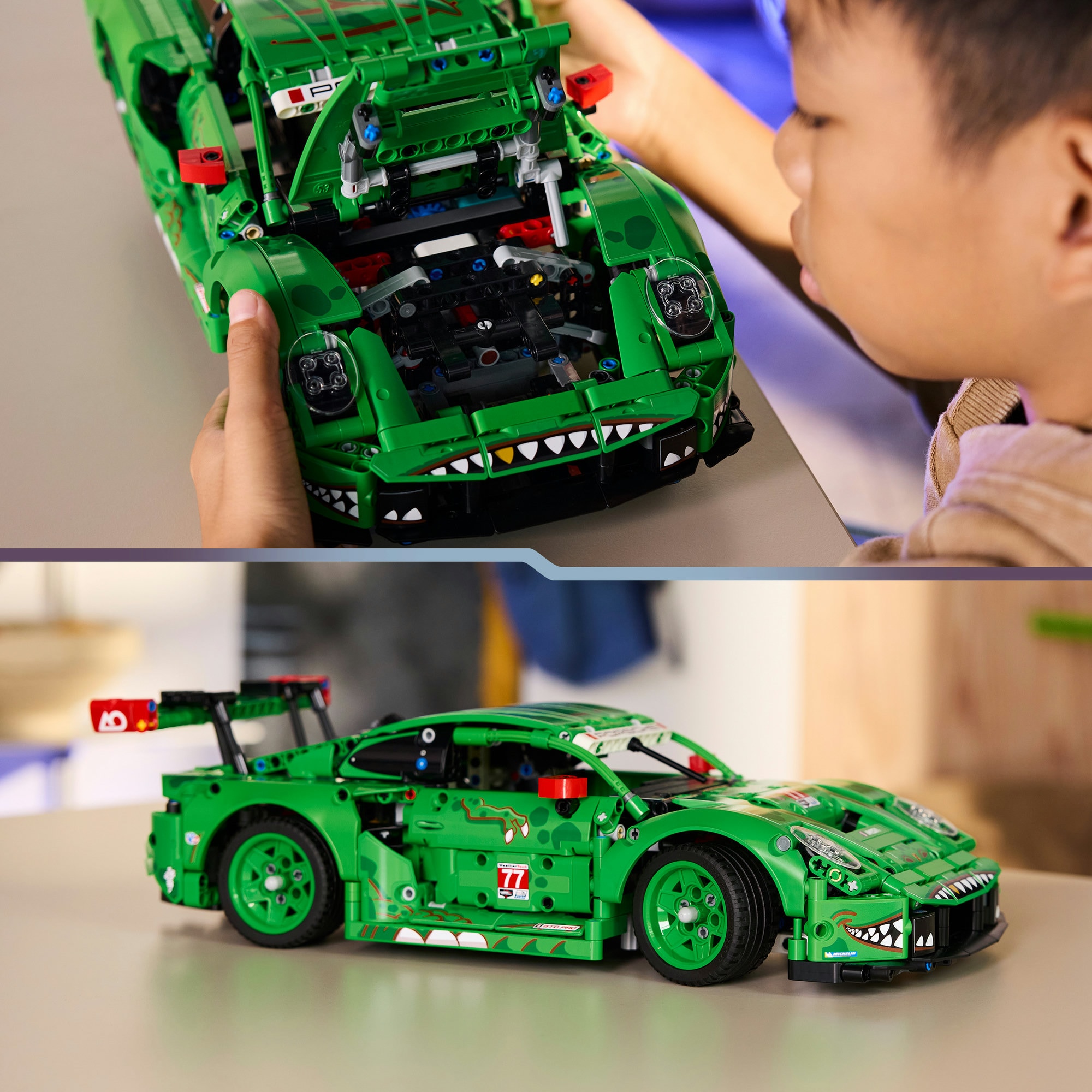 LEGO® Konstruktionsspielsteine »Porsche 911 GT3 R REXY AO Racing Rennwagen (42224), LEGO Technic«