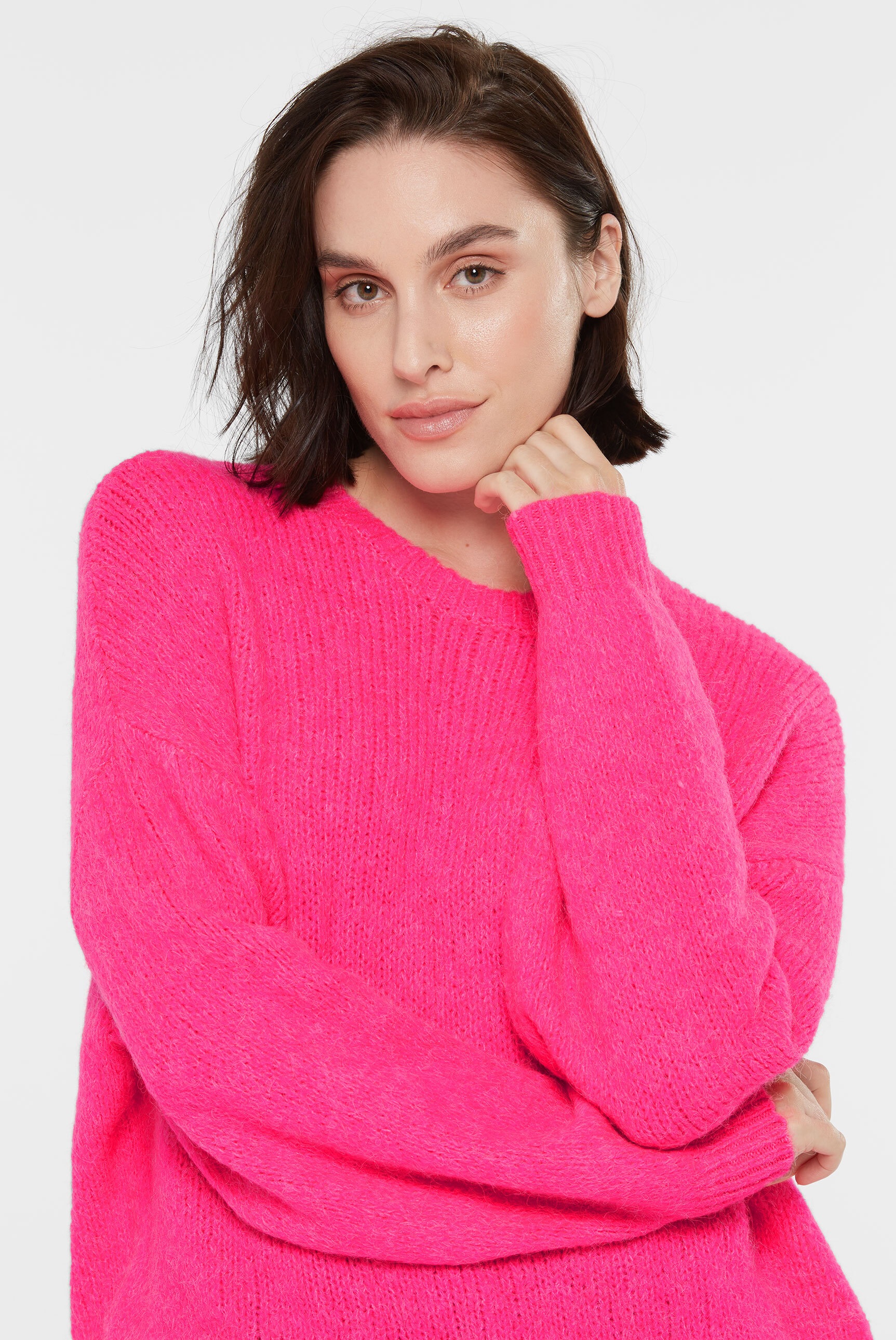 Thumbnail - SENSES.THE LABEL Rundhalspullover mit überschnittenen Schultern