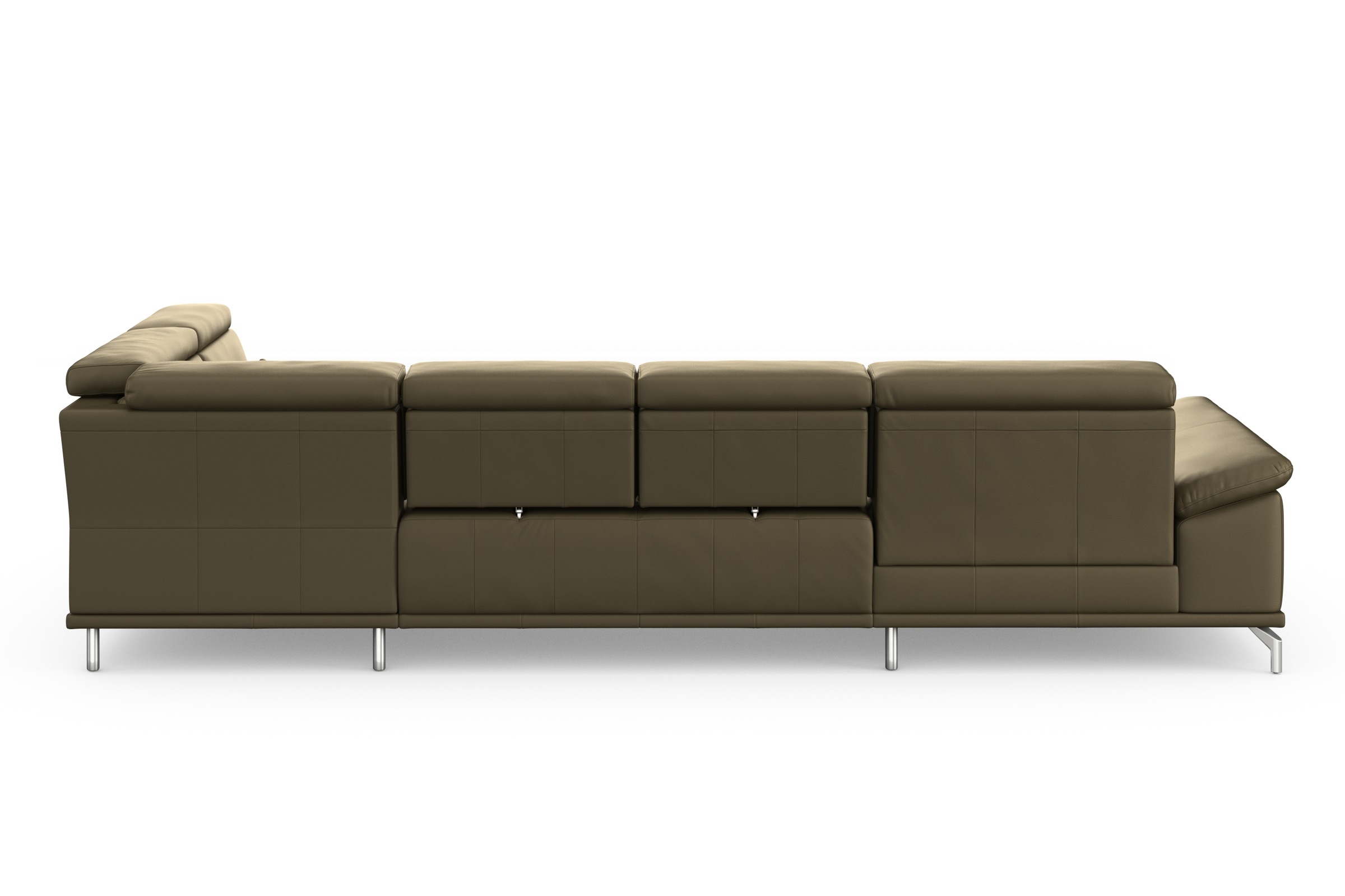 sit&more Wohnlandschaft »Cabrio U-Form, mit Sitztiefenverstellung, Arm- und Kopfteilverstellung«, 3 Nierenkissen, Federkern, optional Bettfunktion und Stauraum