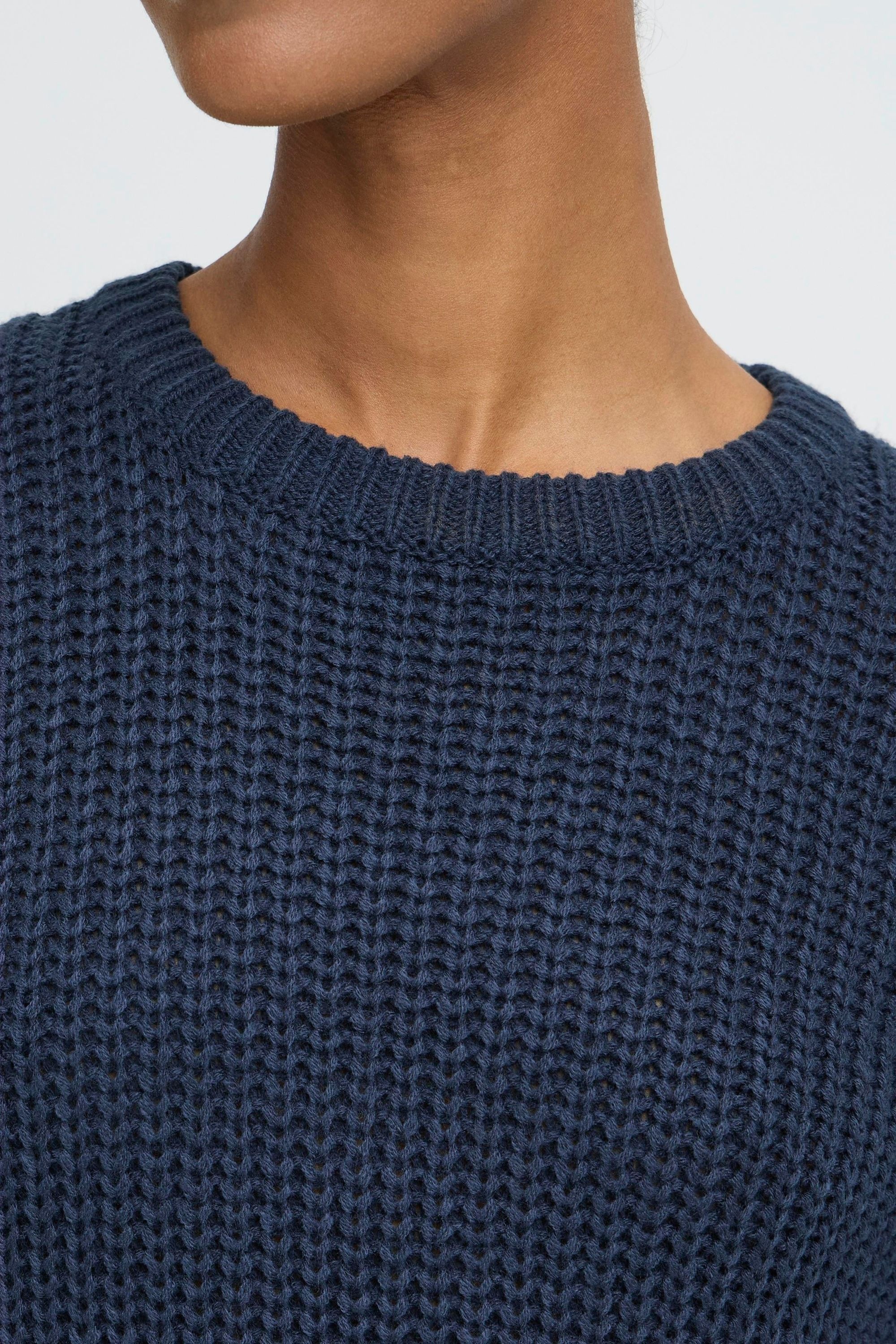 OXMO Strickfleece-Pullover »Strickpullover OXEDNA ONECK«