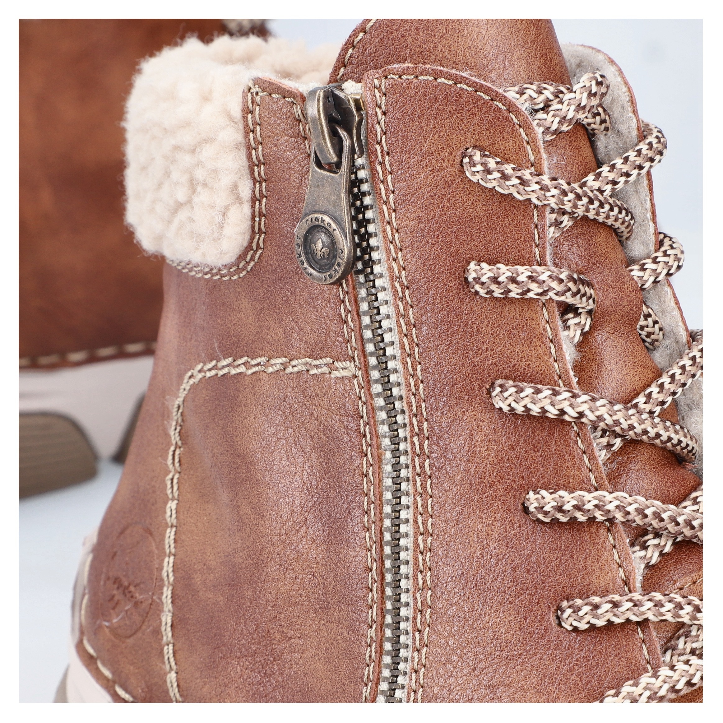 Thumbnail - Rieker Winterboots Schnürboots, Stiefelette, Casual-Boots mit Reißverschluss außen
