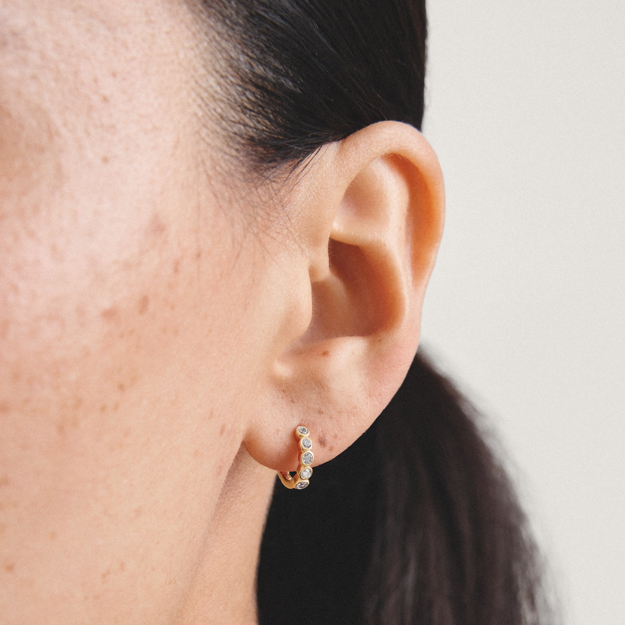 THOMAS SABO Paar Creolen »gelbgoldfarben mit Zirkonia« mit Zirkonia (synth.)