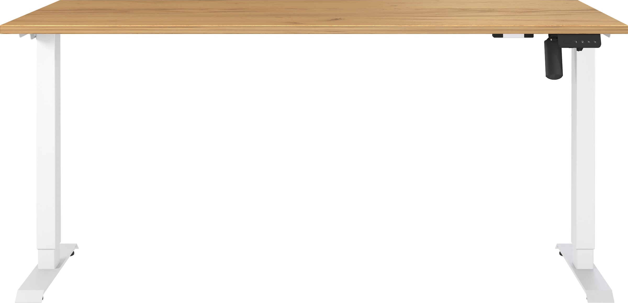 Schreibtisch GERMANIA "Boras", weiß (navarra, eiche, nachbildung, weiß, weiß, navarra, eiche, nachbildung), B:160cm H:120cm T:80cm, Tische, Schreibtis