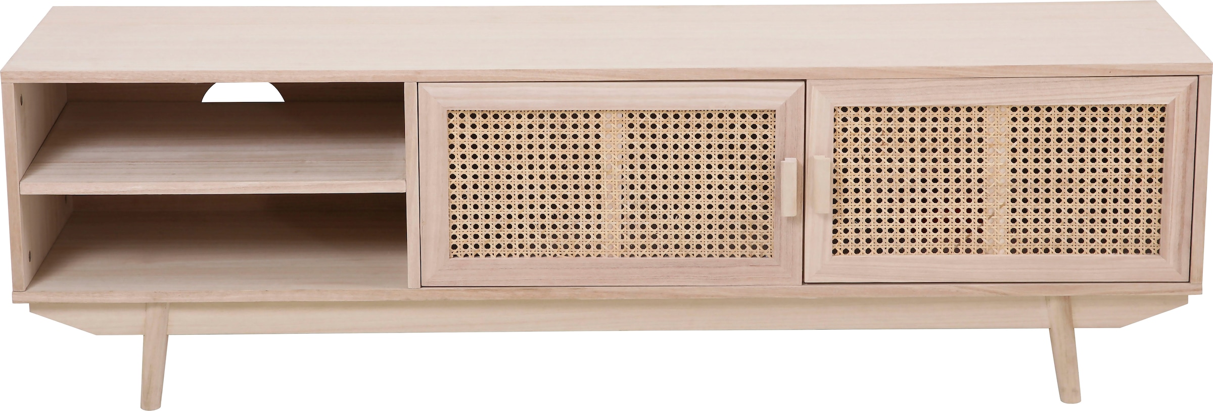 SalesFever Lowboard "Vejle Chic & Stylisch: Das TV-Kommode" Edle Rattan-Kom günstig online kaufen