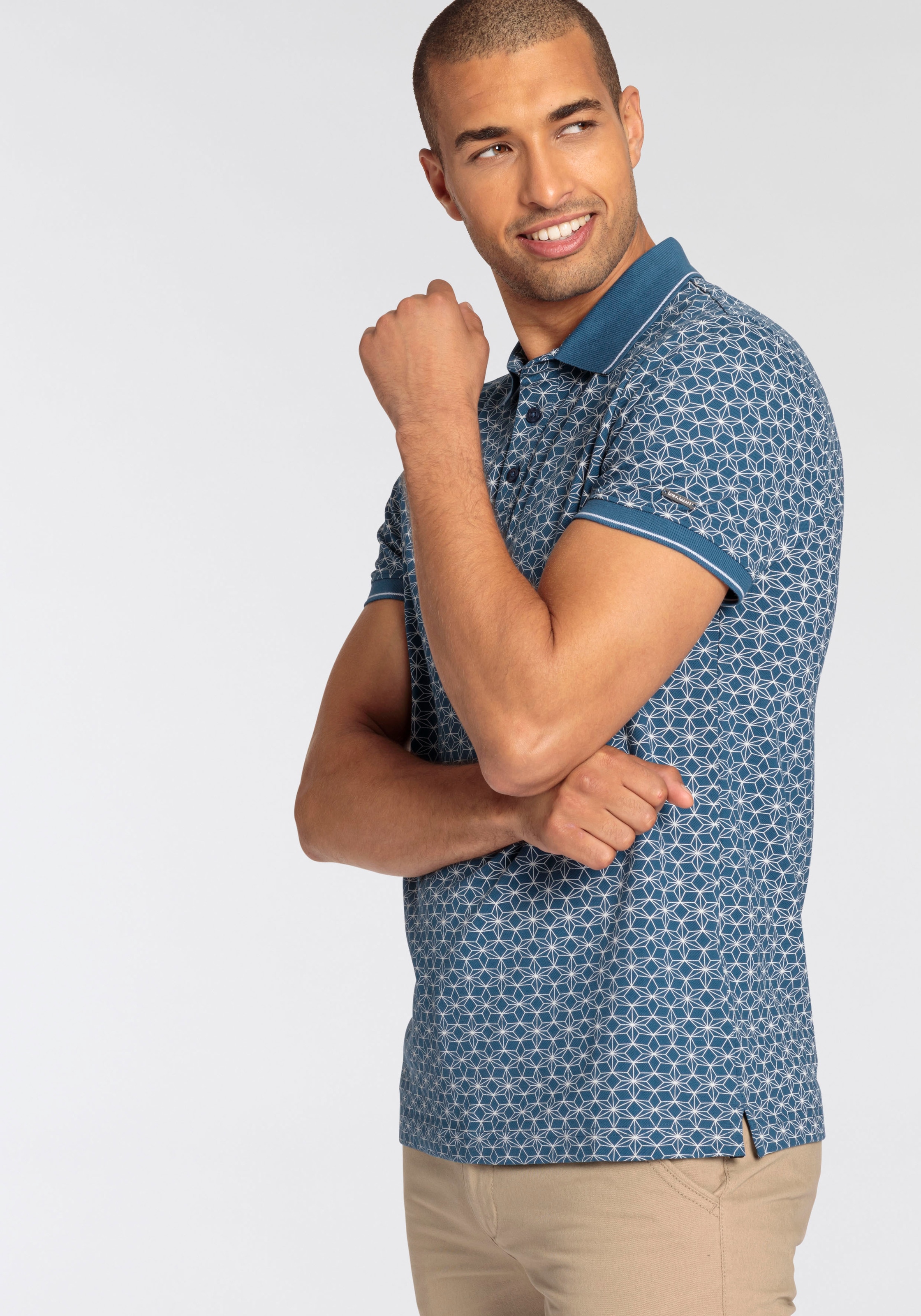 Bruno Banani Poloshirt, mit Allover-Print günstig online kaufen