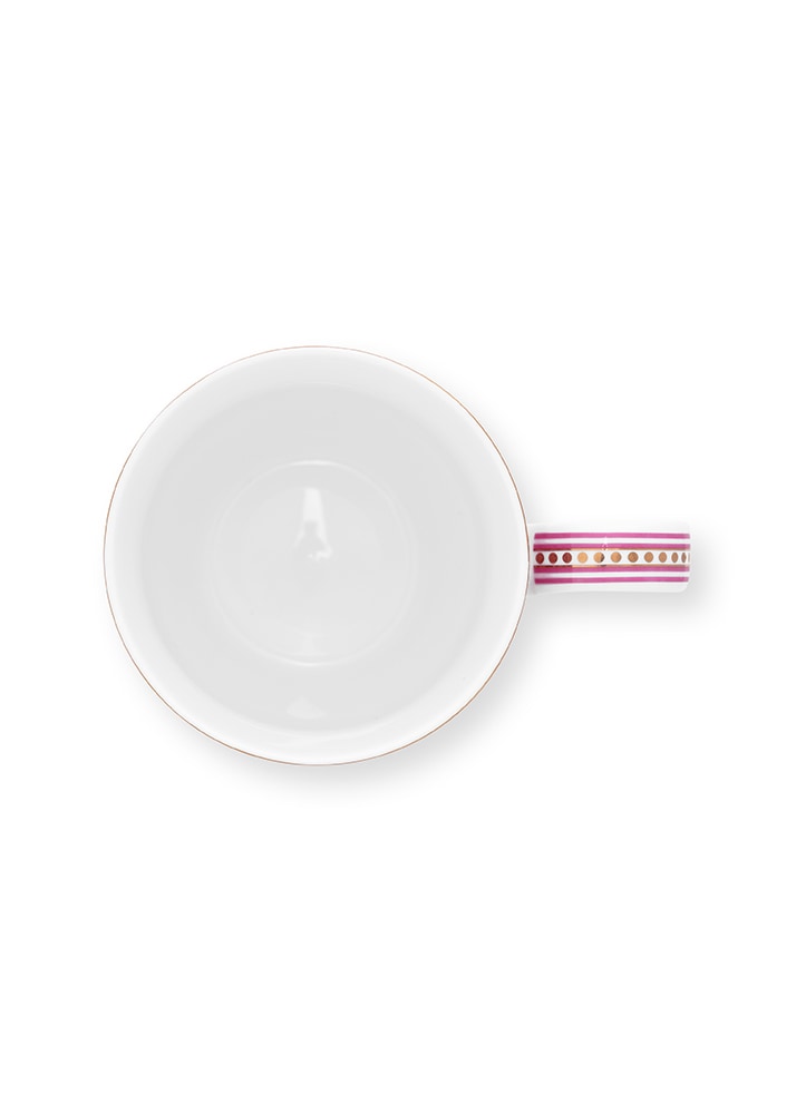 PiP Studio Becher »Flower Festival - Kamm Deko«, (Set, 4 tlg.), Kaffeetassen im 4er Set, Blumenfest, mit Kamm Deko, 350 ml