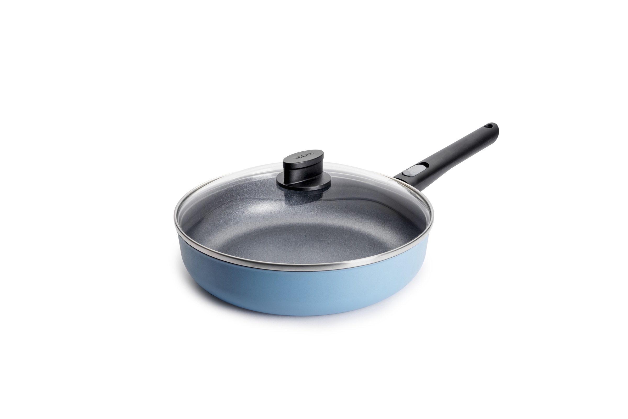 WOLL "MADE IN GERMANY - Ecolour, Hochrandpfanne Ø 28 cm inkl. Deckel" Aluminiumguss Set, 2 tlg. abnehmbarer Stiel