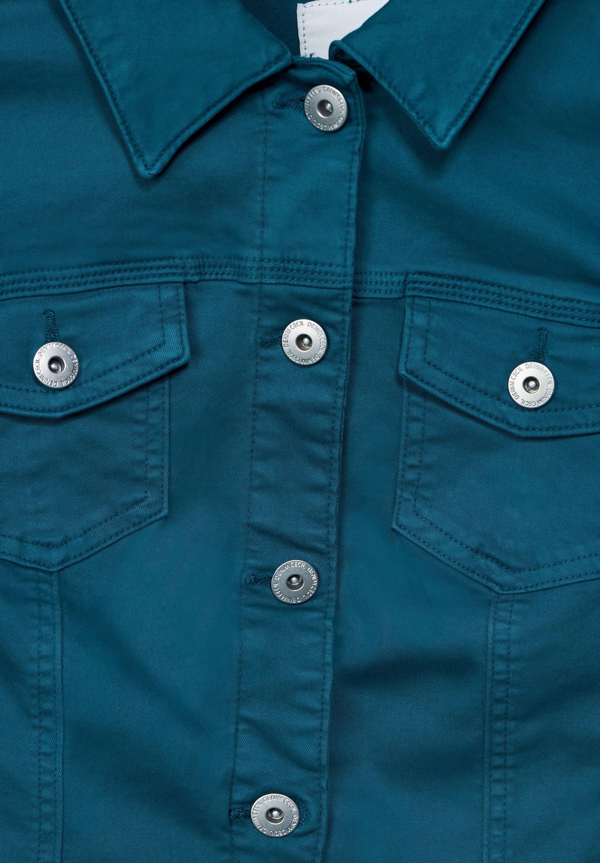 Cecil Jeansjacke, ohne Kapuze, mit Brusttaschen und Knopfleiste