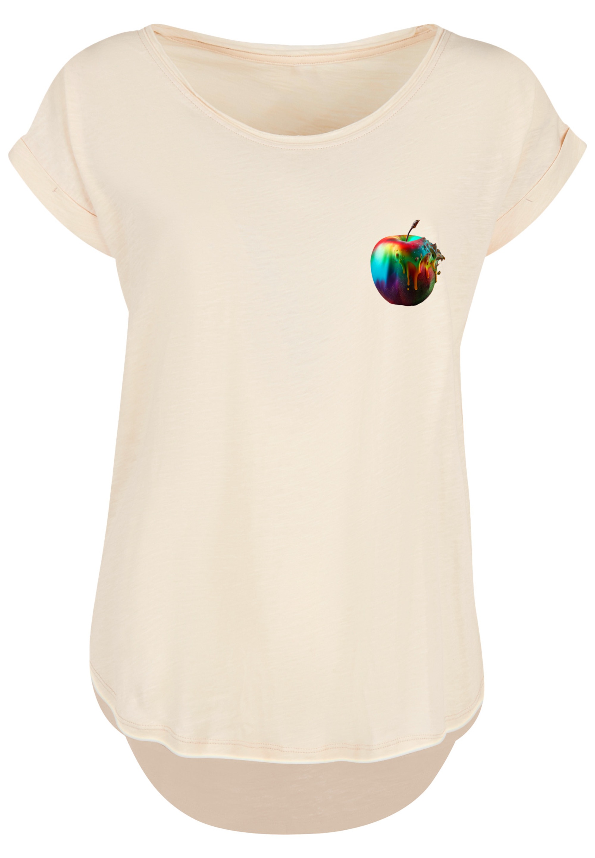 F4NT4STIC T-Shirt »Colorfood Collection - Rainbow Apple«, Print