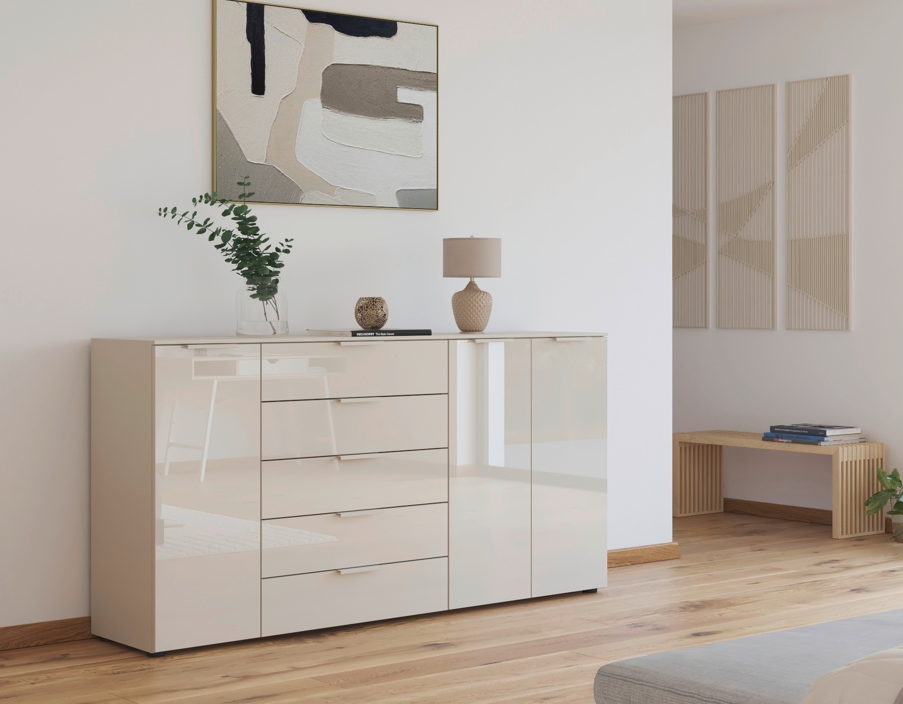 rauch Kombikommode "Kommode Türkommode Sideboard Kombikommode FLIPP mit Gla günstig online kaufen