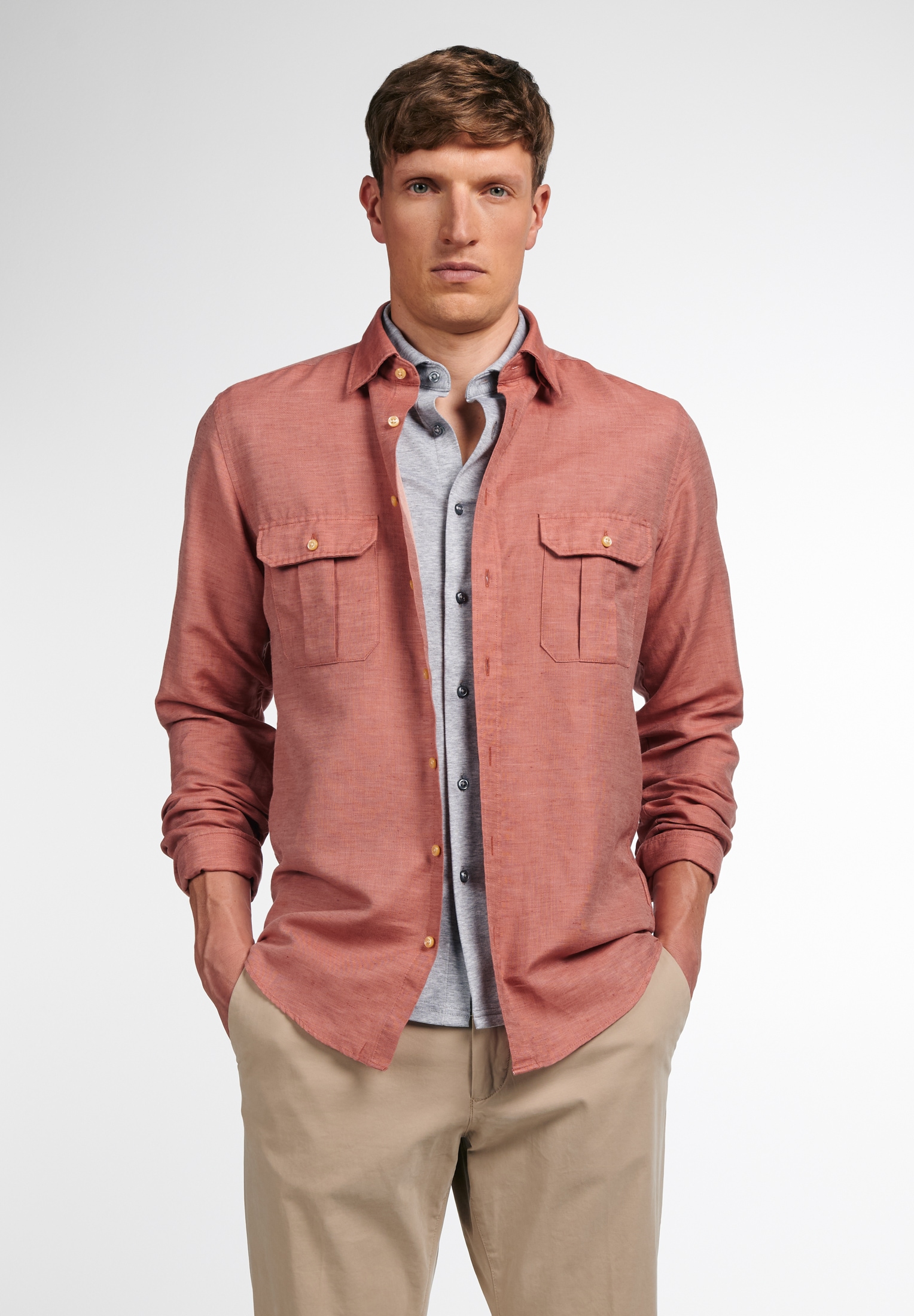 Eterna Langarmhemd "SLIM FIT" EASY IRON (bügelleicht) günstig online kaufen