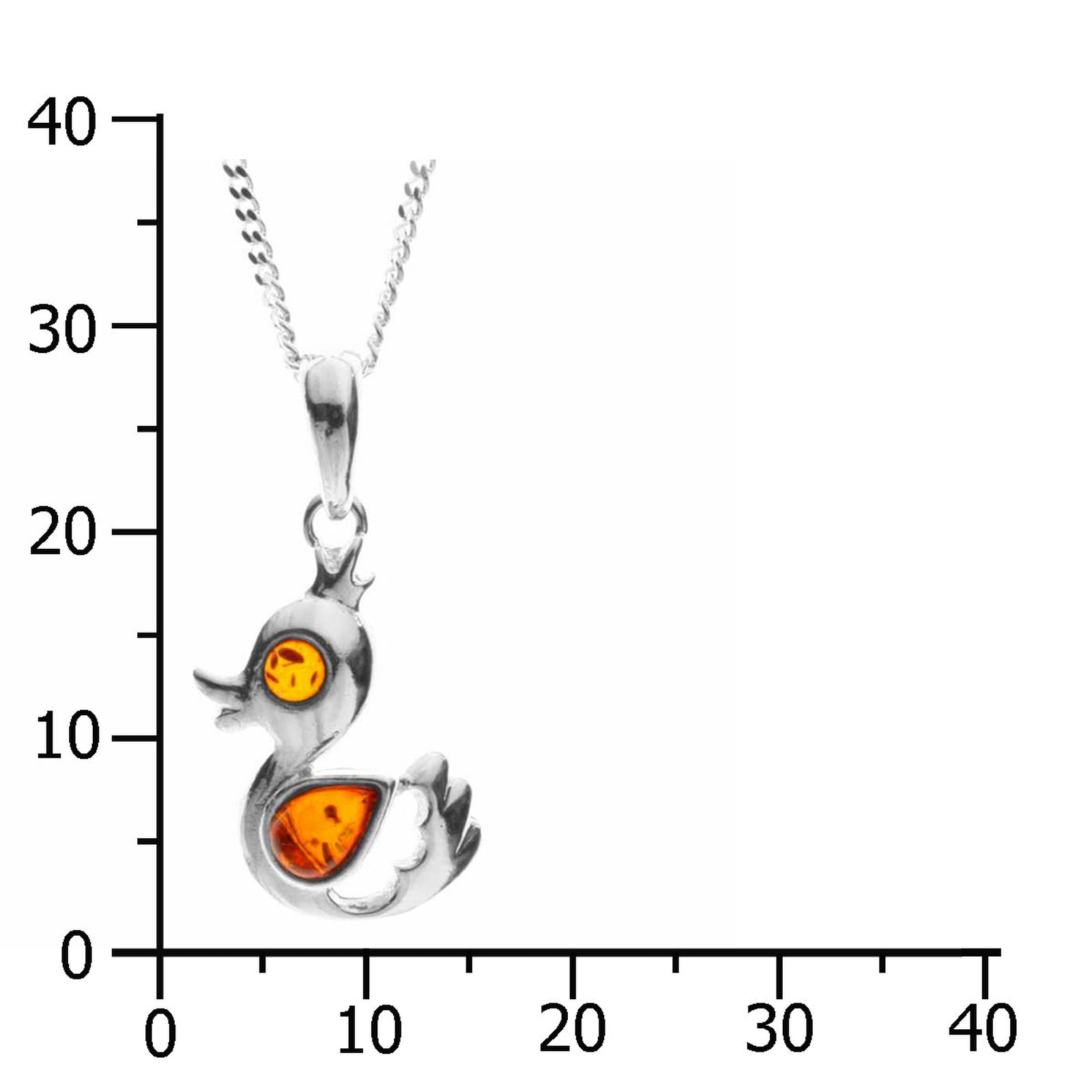 OSTSEE-SCHMUCK Kette mit Anhänger »Ostsee-Schmuck Kette mit Anhänger Entchen«, (2 tlg.)