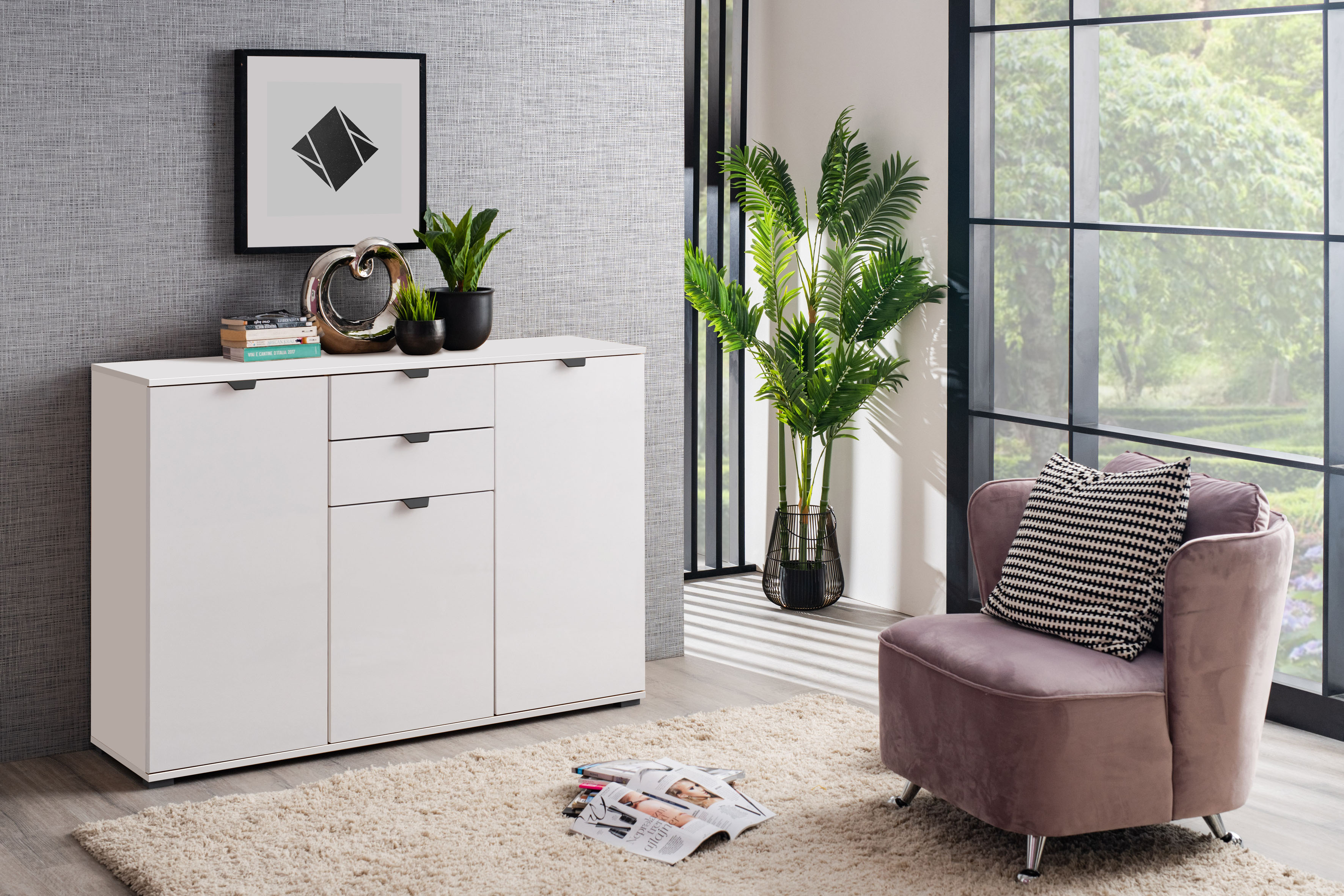 Home affaire Sideboard "Duero" Kommode mit 2 Schubkästen, Breite 135 cm