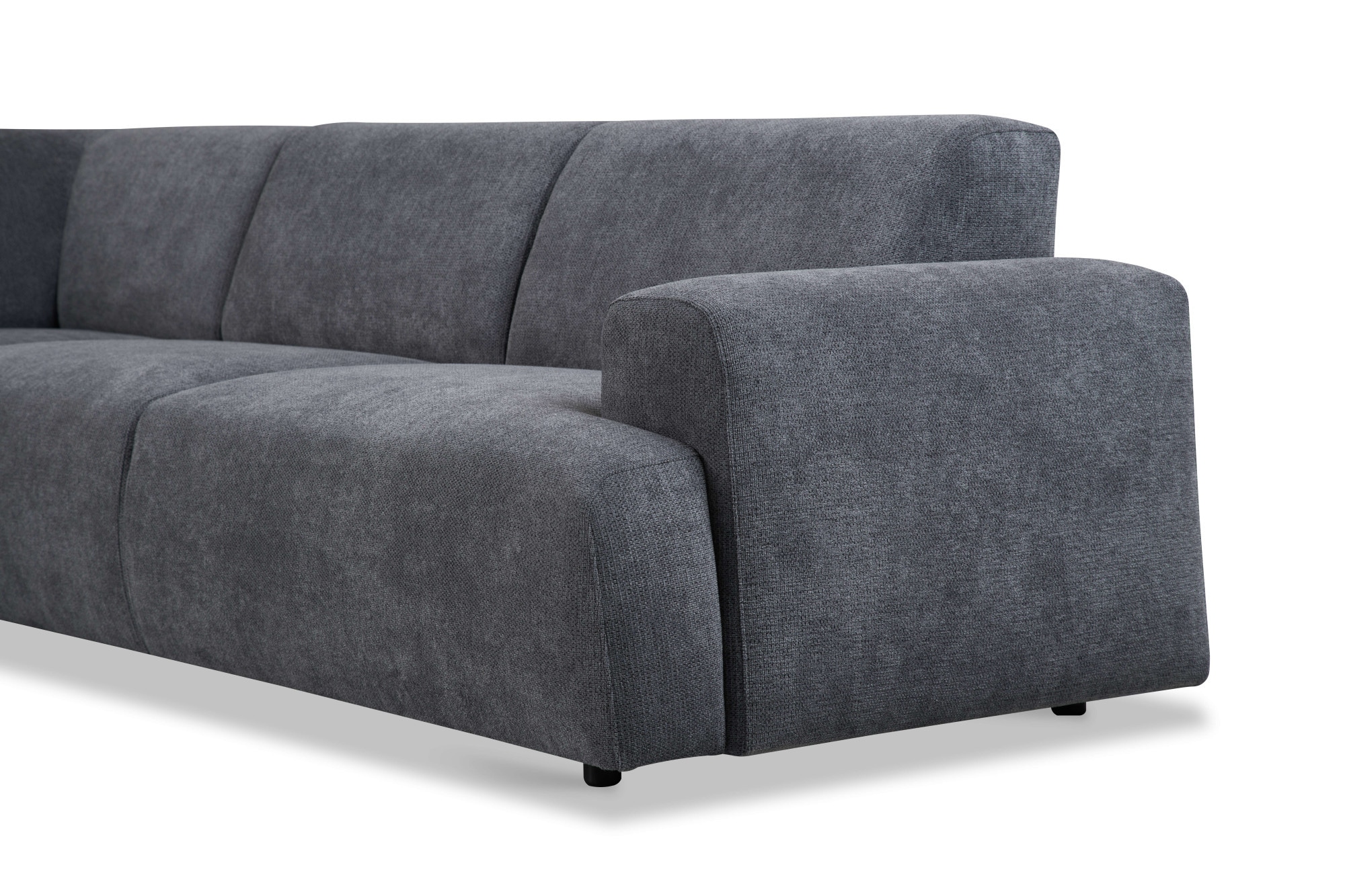 andas Ecksofa »Linkka, Breite 282 cm«, L-Form, in einem weichen Chenille-Stoff, mit Wellenunterfederung