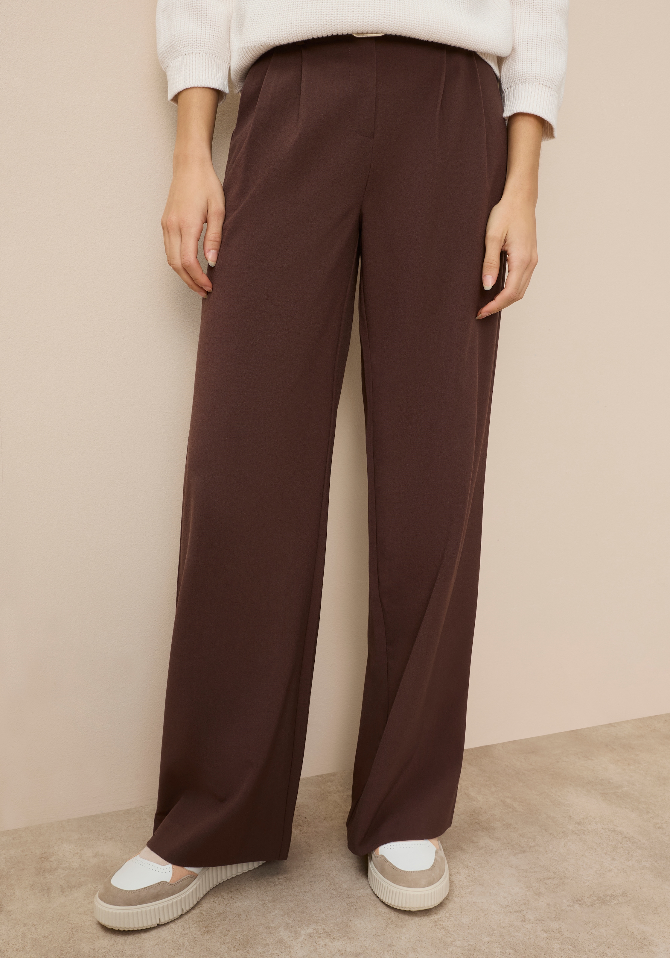 Tamaris Anzughose "im modernem Look" mit weitem Bein