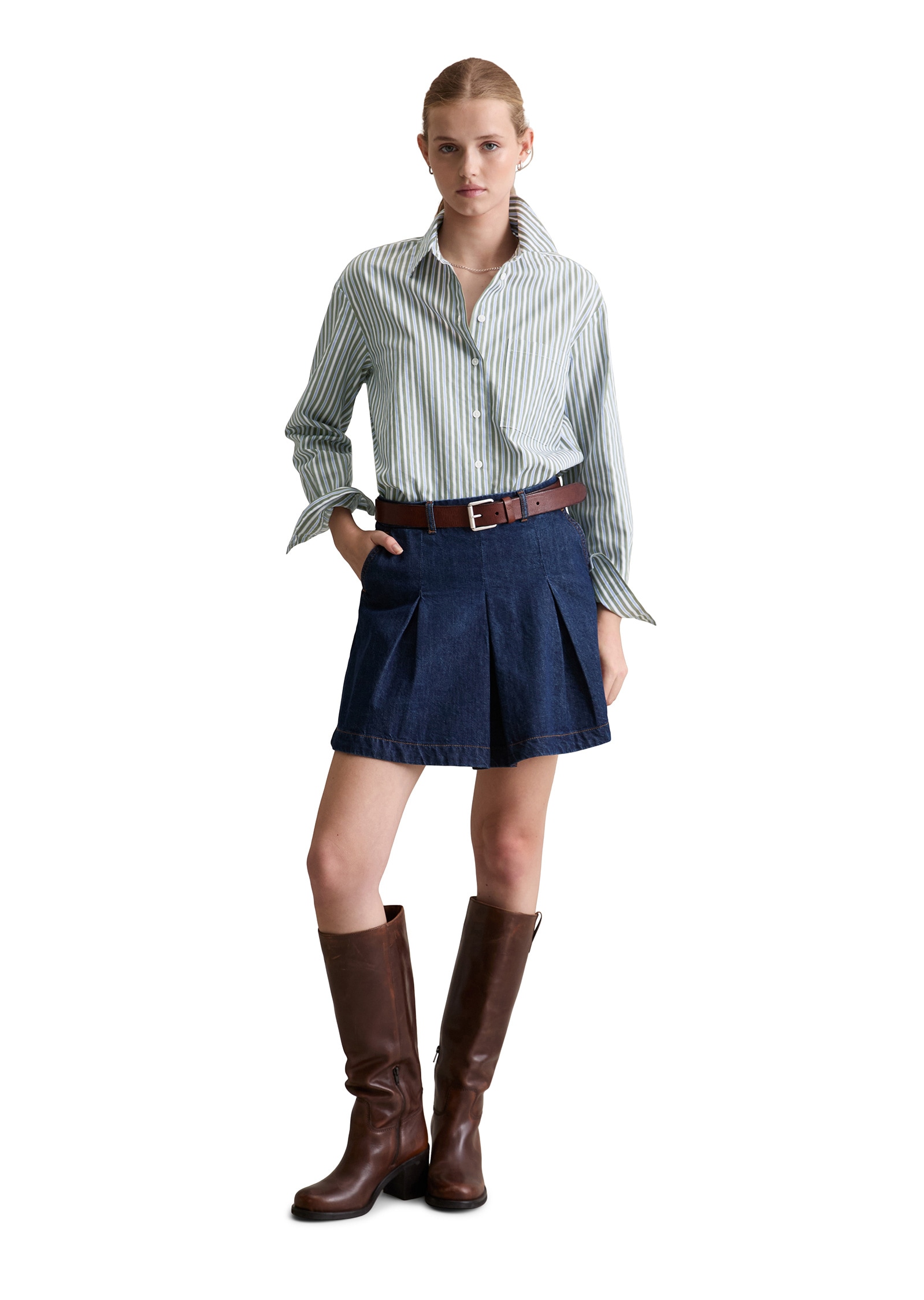 Marc O'Polo DENIM Langarmbluse »aus Baumwoll-Dobby«