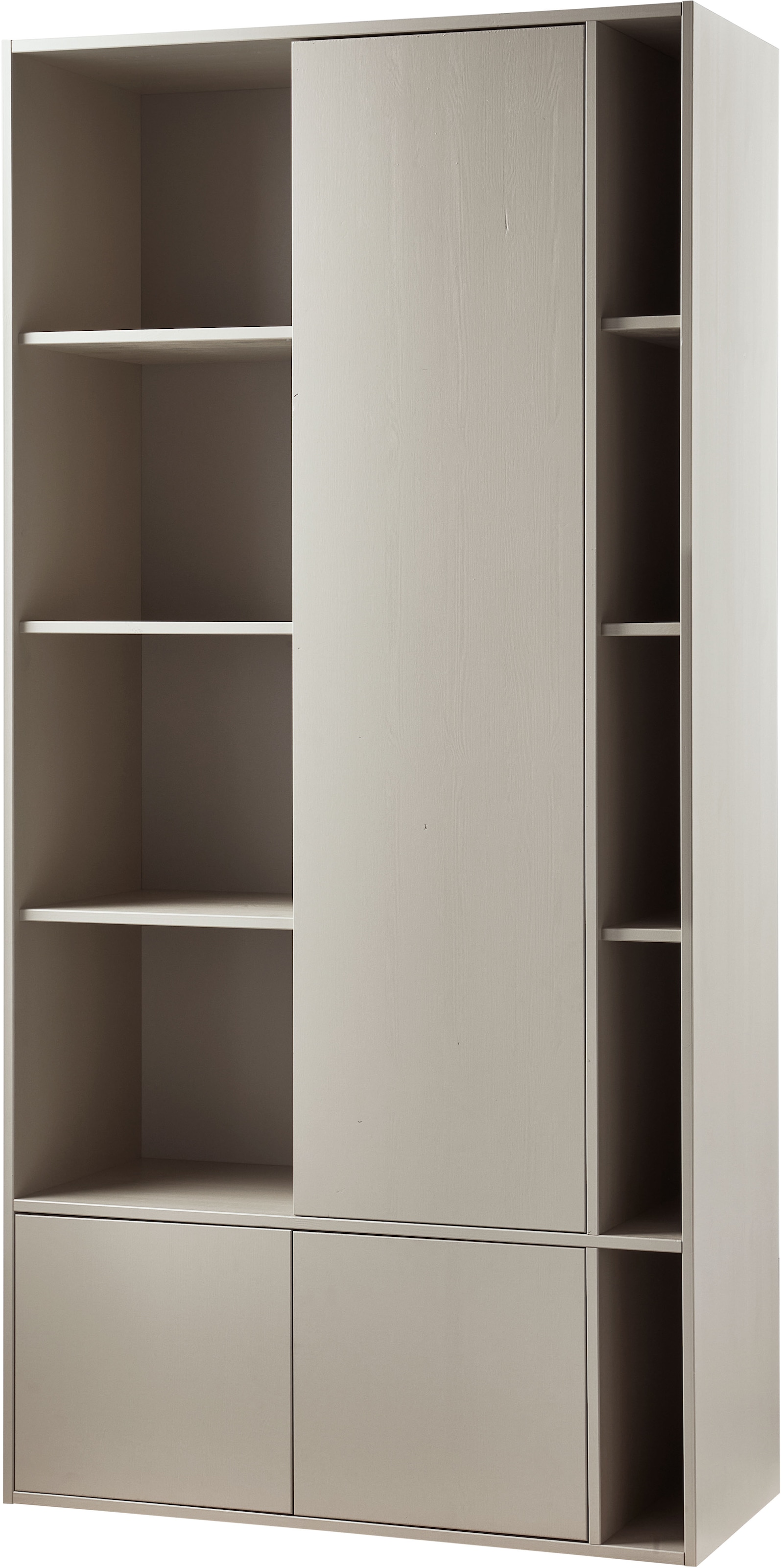 WOOOD Garderobenschrank "Settle Down FSC-Kiefernholz Druckmechanismus H 218 x B 108 x T 44 cm" Beidseitig montierbar, Wandbefestigung empfohlen, HDF-Rückwand