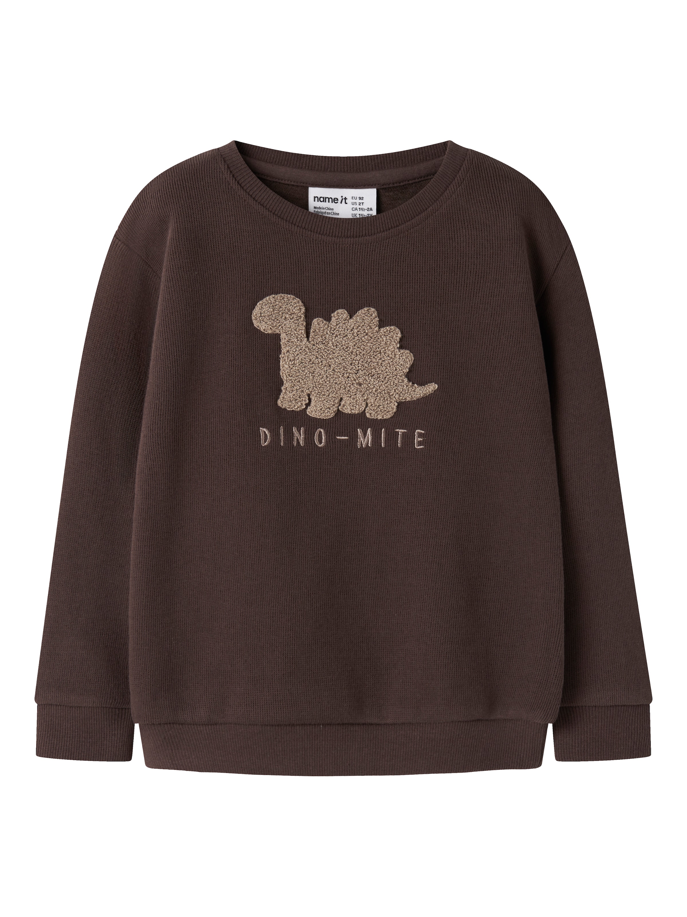 Name It Sweatshirt "NMMOBEAR NREG SWEAT UNB", mit hochwertiger 3D-Stickerei