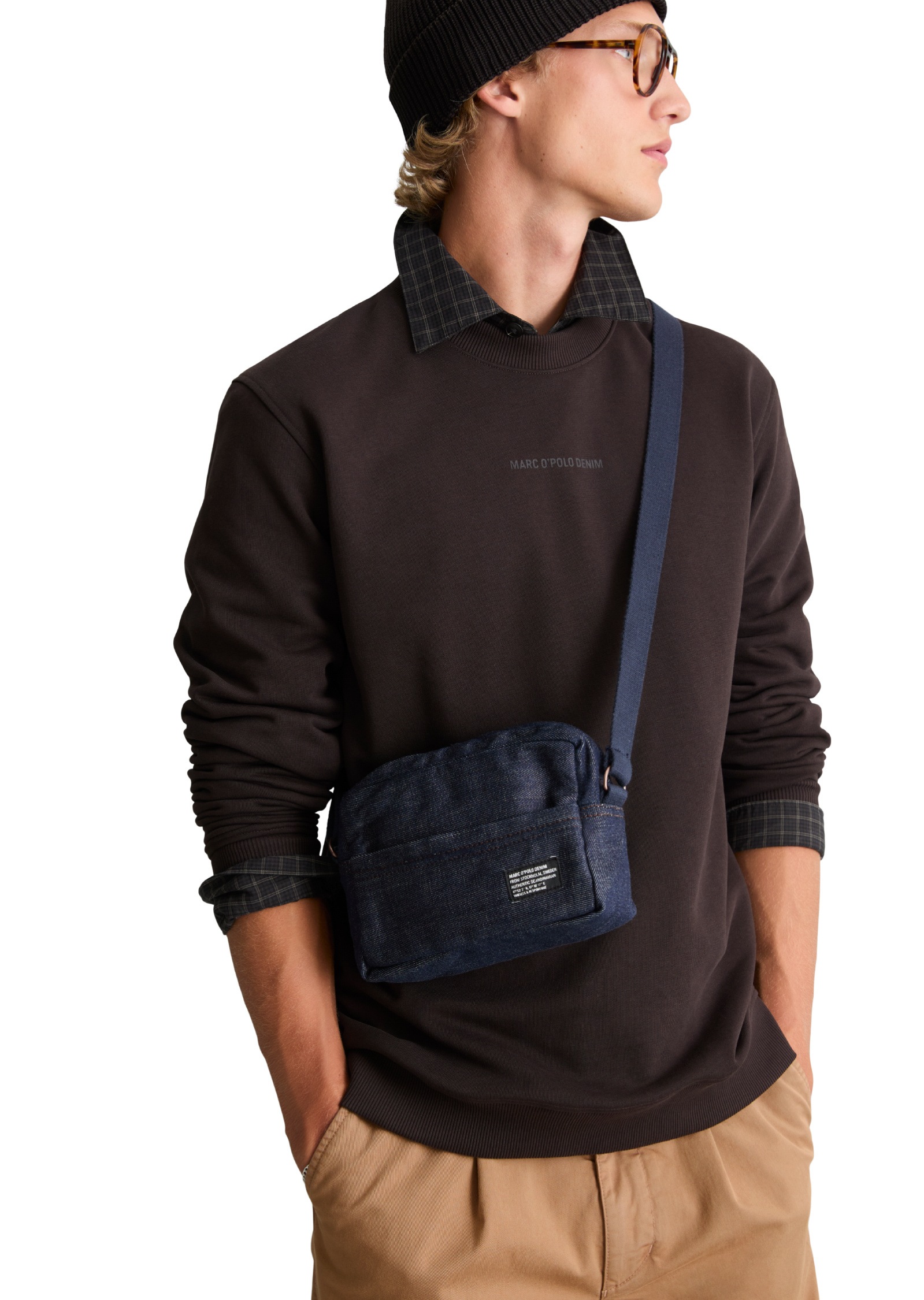 Marc O'Polo DENIM Umhängetasche »made with Orange Fiber«