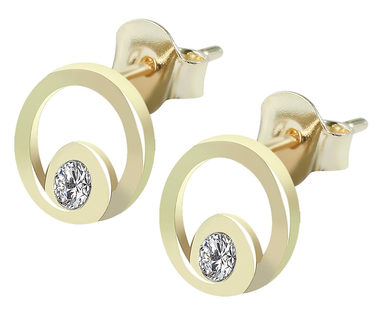 Adelia´s Paar Ohrhänger »Neuheit 2025 - Damen Ohrstecker aus Gold 585 und Zirkonia Ø 8 mm«