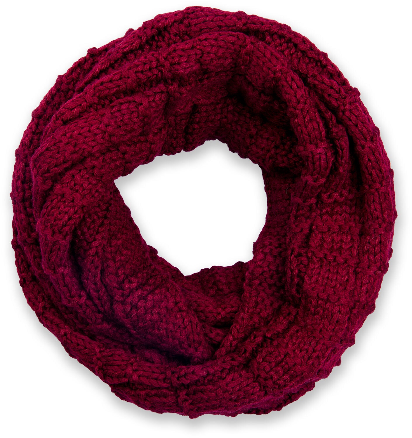 styleBREAKER Strickschal "Strick Loop mit Karomuster" 1 Stk.