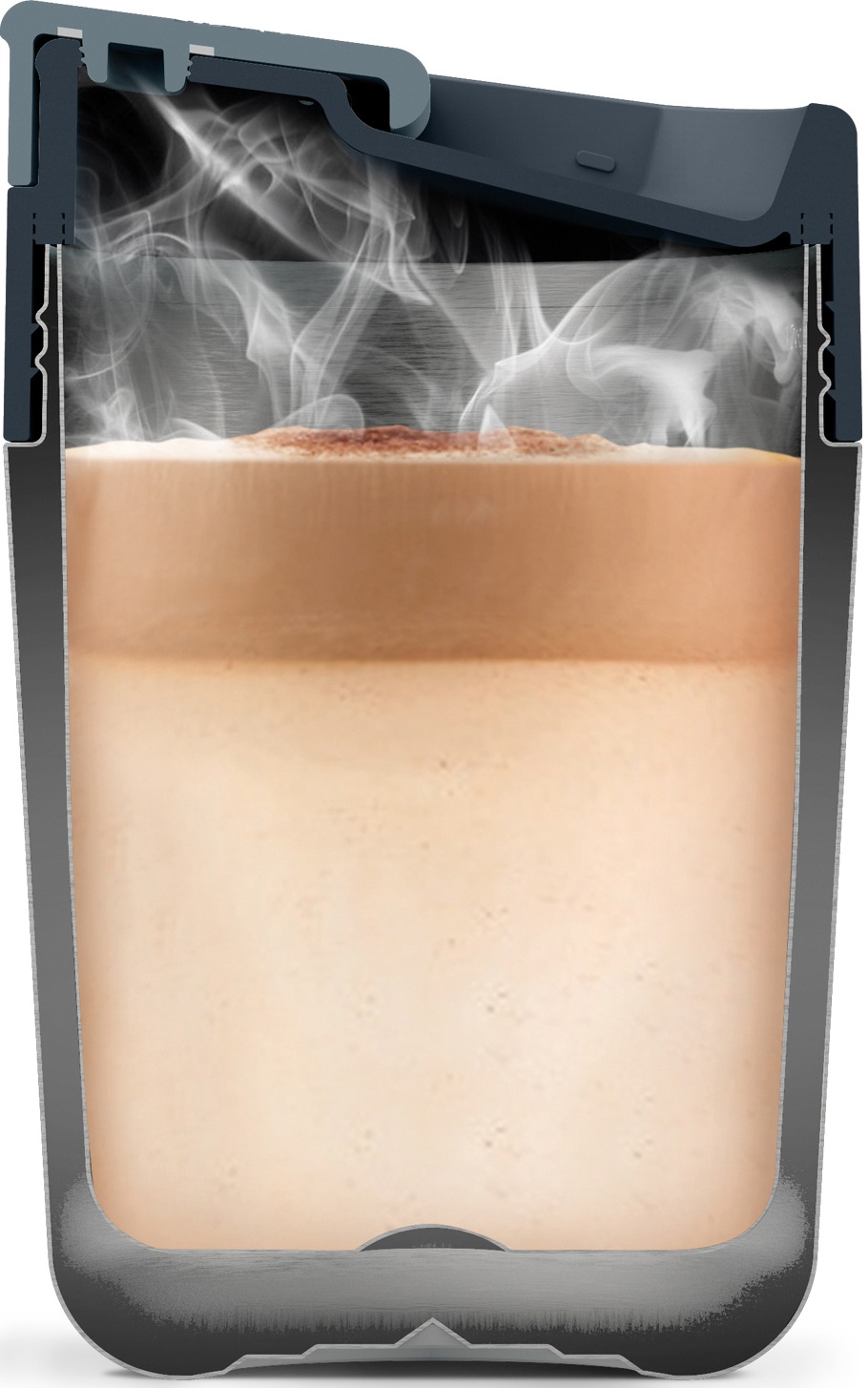 Joseph Joseph Coffee-to-go-Becher »Sipp™ Steel«, (1 tlg.), (Reisebecher) mit Klappdeckel, auslaufsicher, vakuumisoliert, 454 ml