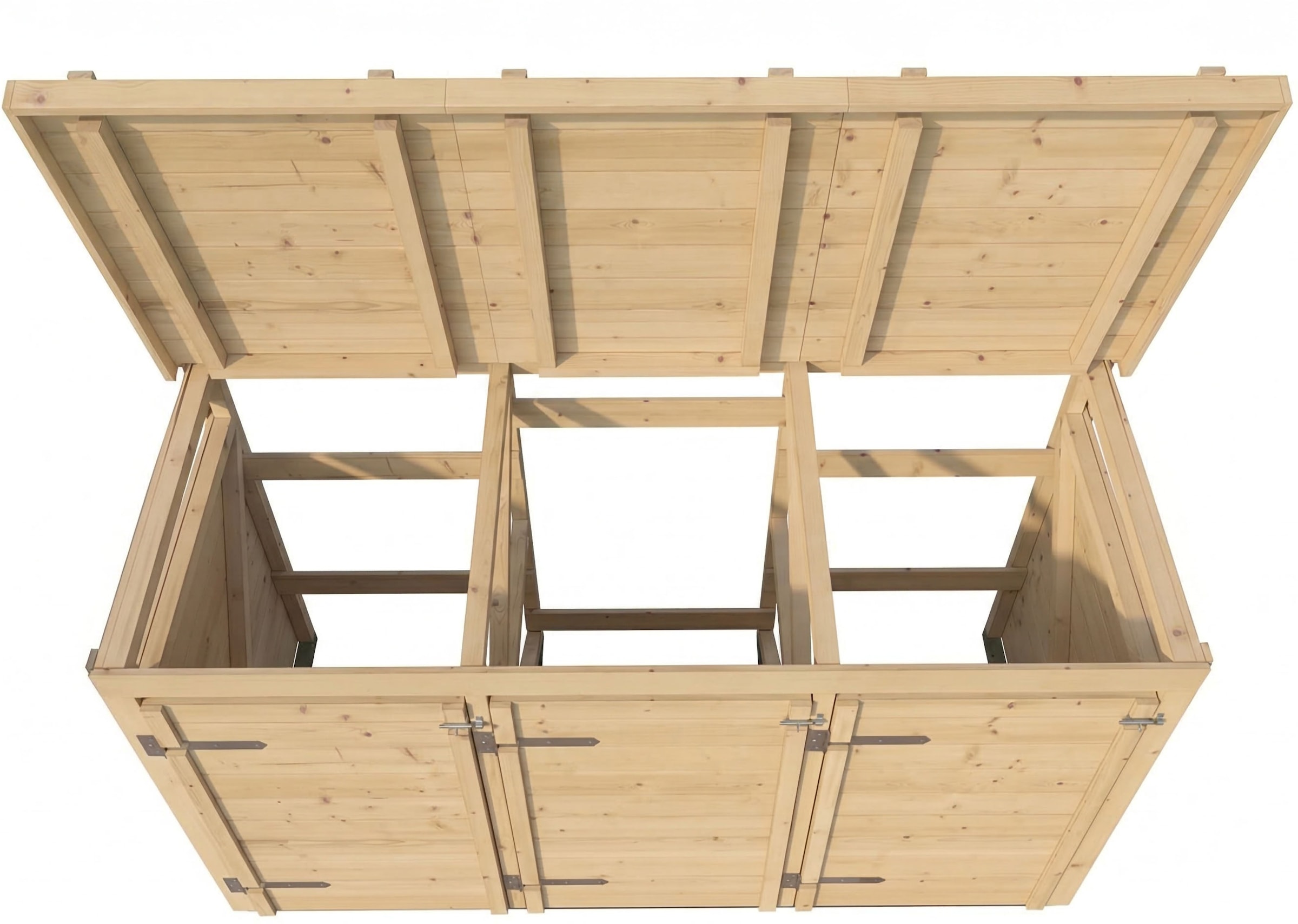 weka Mülltonnenbox »Killarney« Metall pulverbeschichtet, für 3 Mülltonnen, BxTxH: 230x92x127 cm