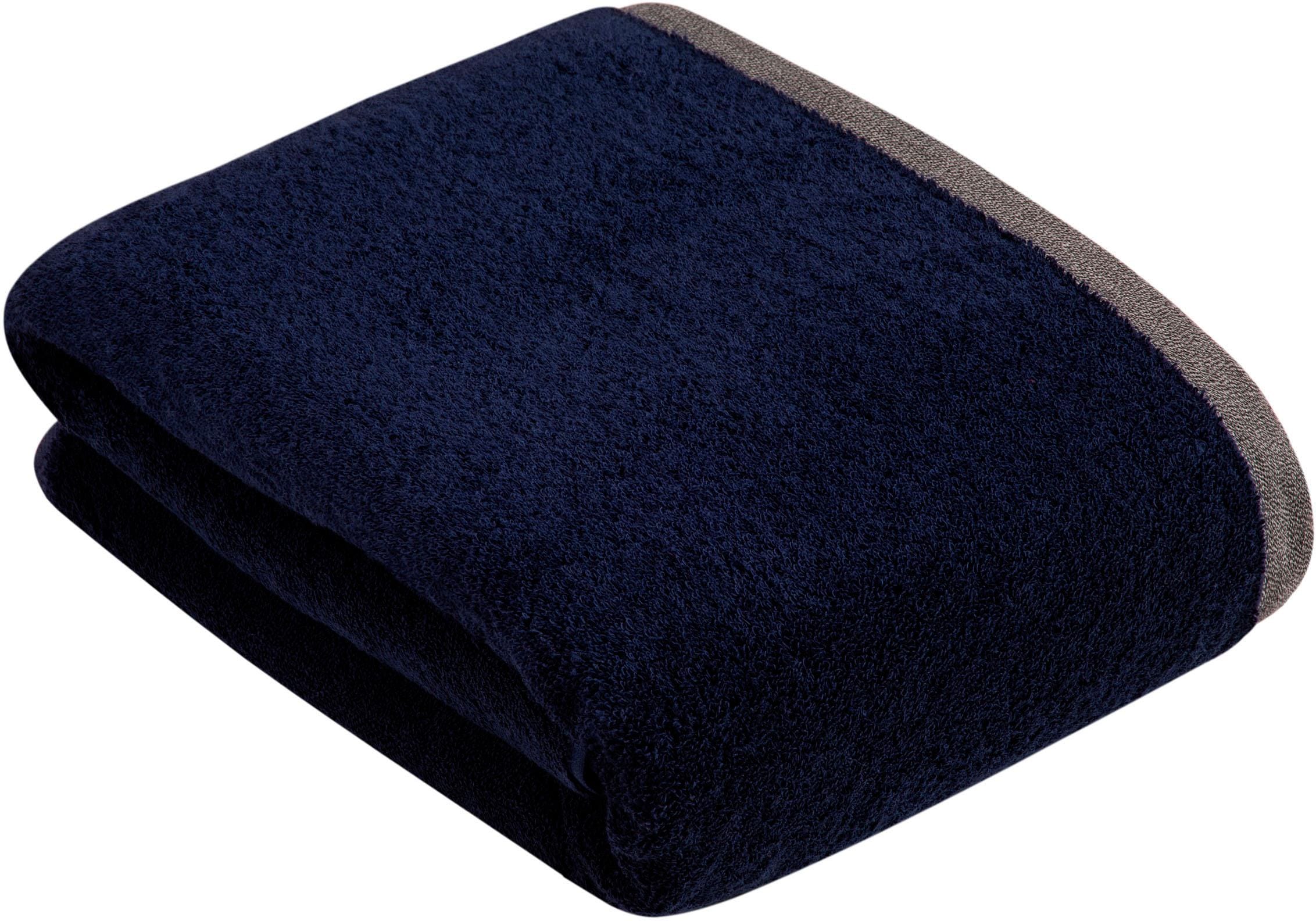 bugatti Badetuch "Prato" Uni Farben, mit melierter Optik im Saum günstig online kaufen