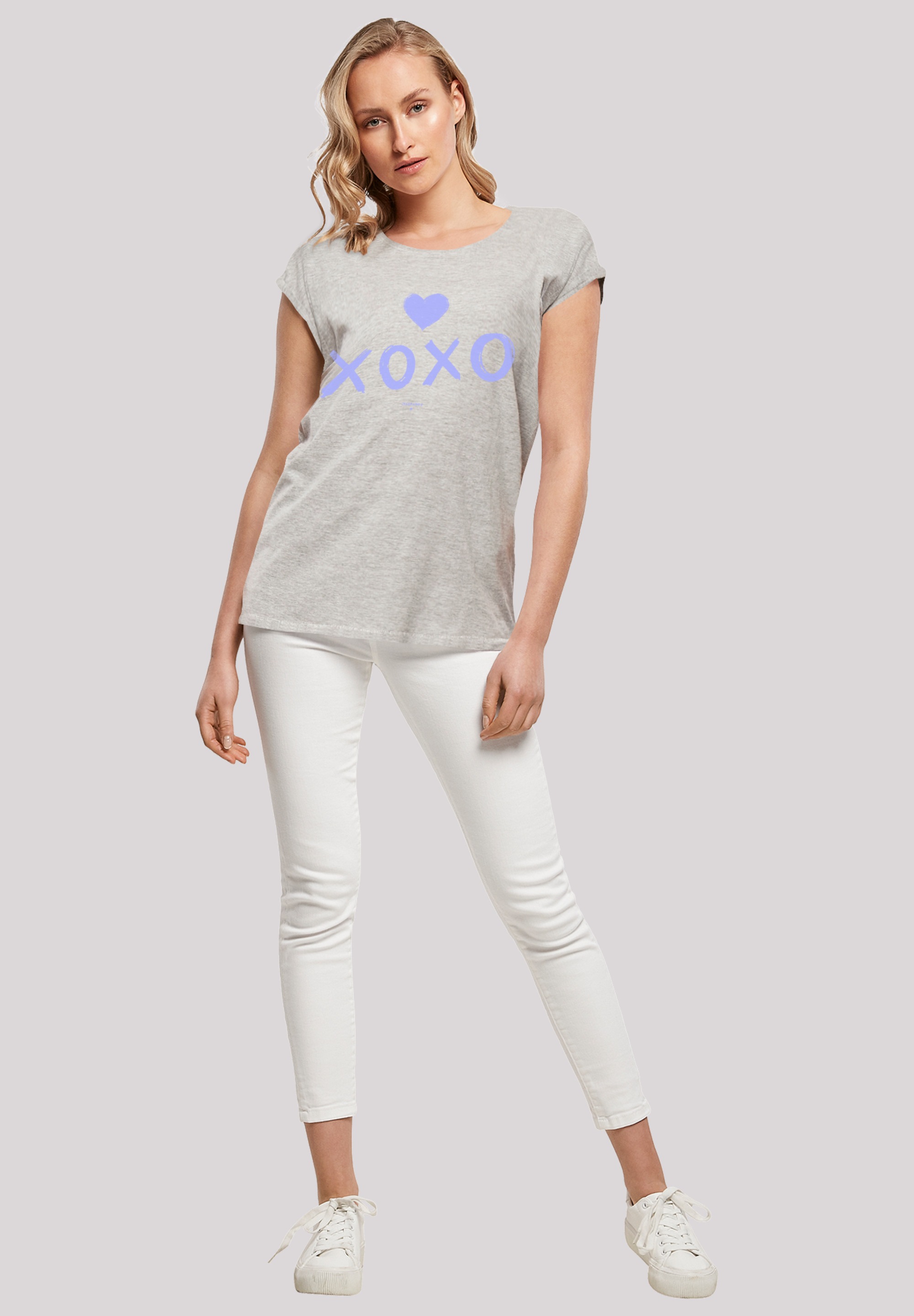 F4NT4STIC T-Shirt »Valentinstag xoxo Herz«, Print