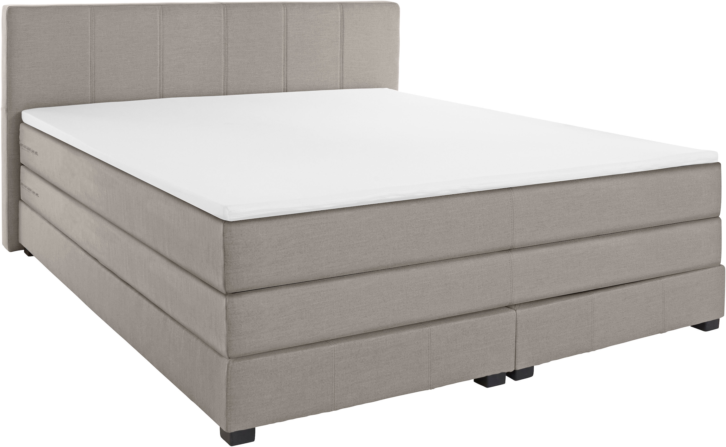 OTTO products Boxspringbett »Peetu«, Taschenfederkern-Matratze, in 4 Breiten und 4 Farben, incl. Topper