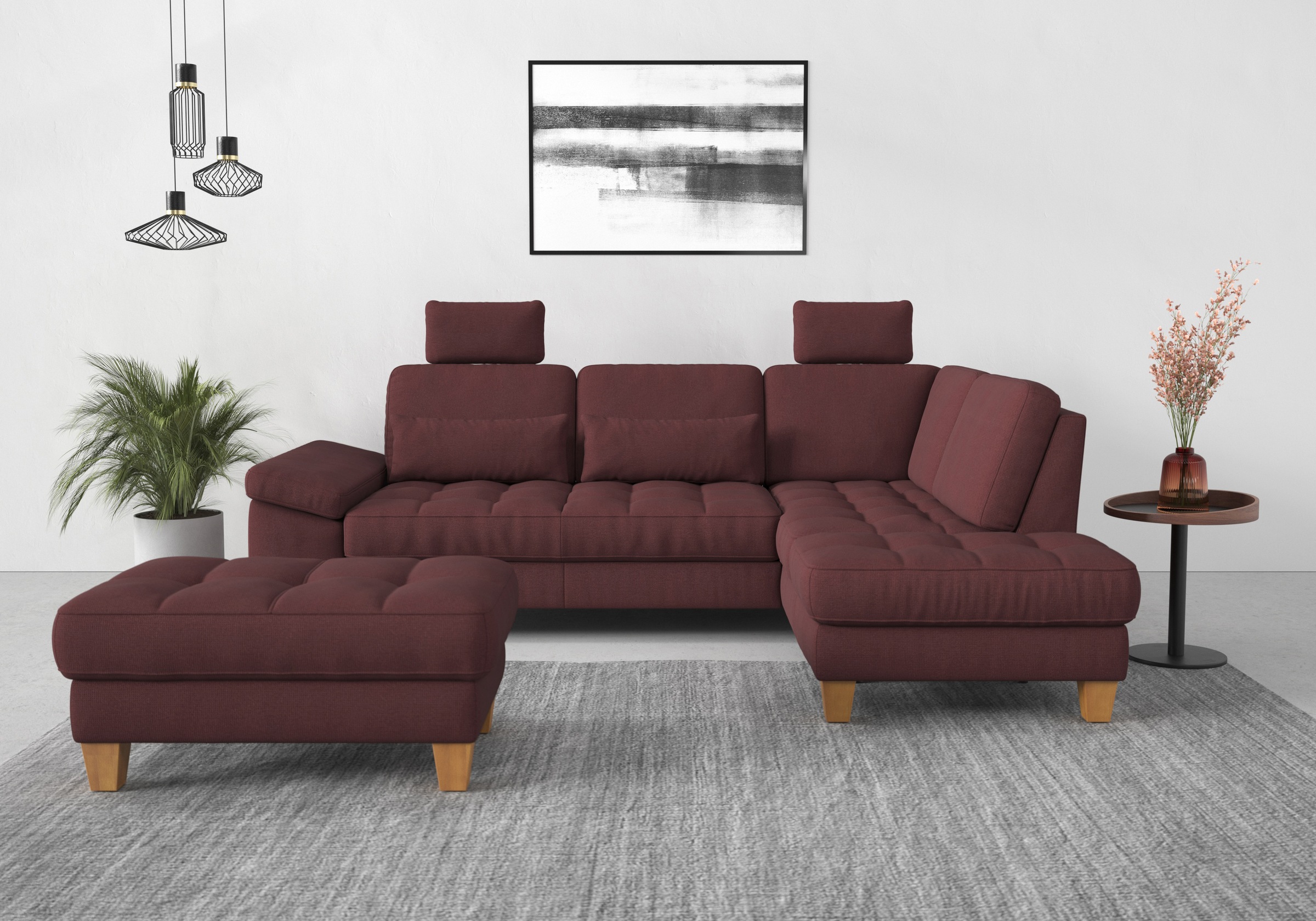 Thumbnail - sit&more Ecksofa "Westham L-Form", mit Ottomane, mit oder ohne Bettfunktion, Bettkasten, Verstellung