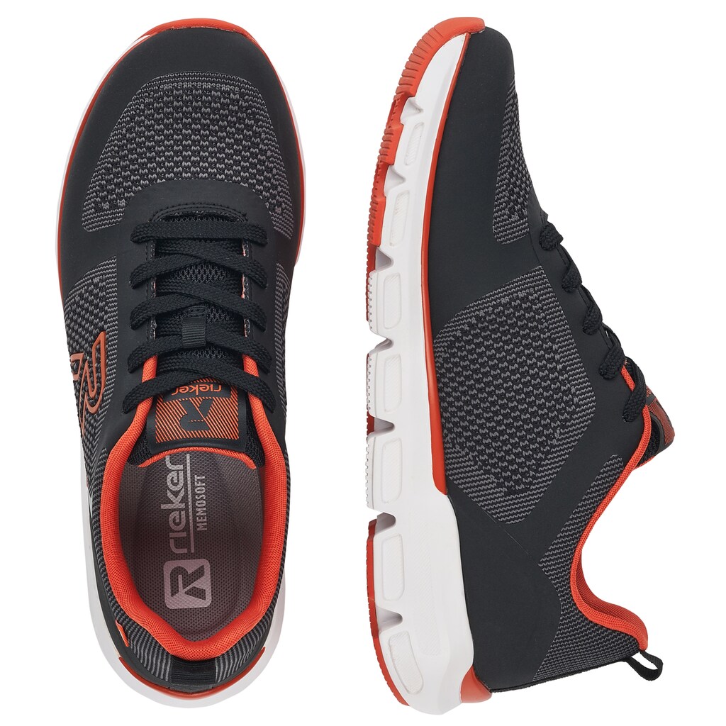 Schuhe Halbschuhe Rieker EVOLUTION Sneaker, mit Profilsohle schwarz-grau