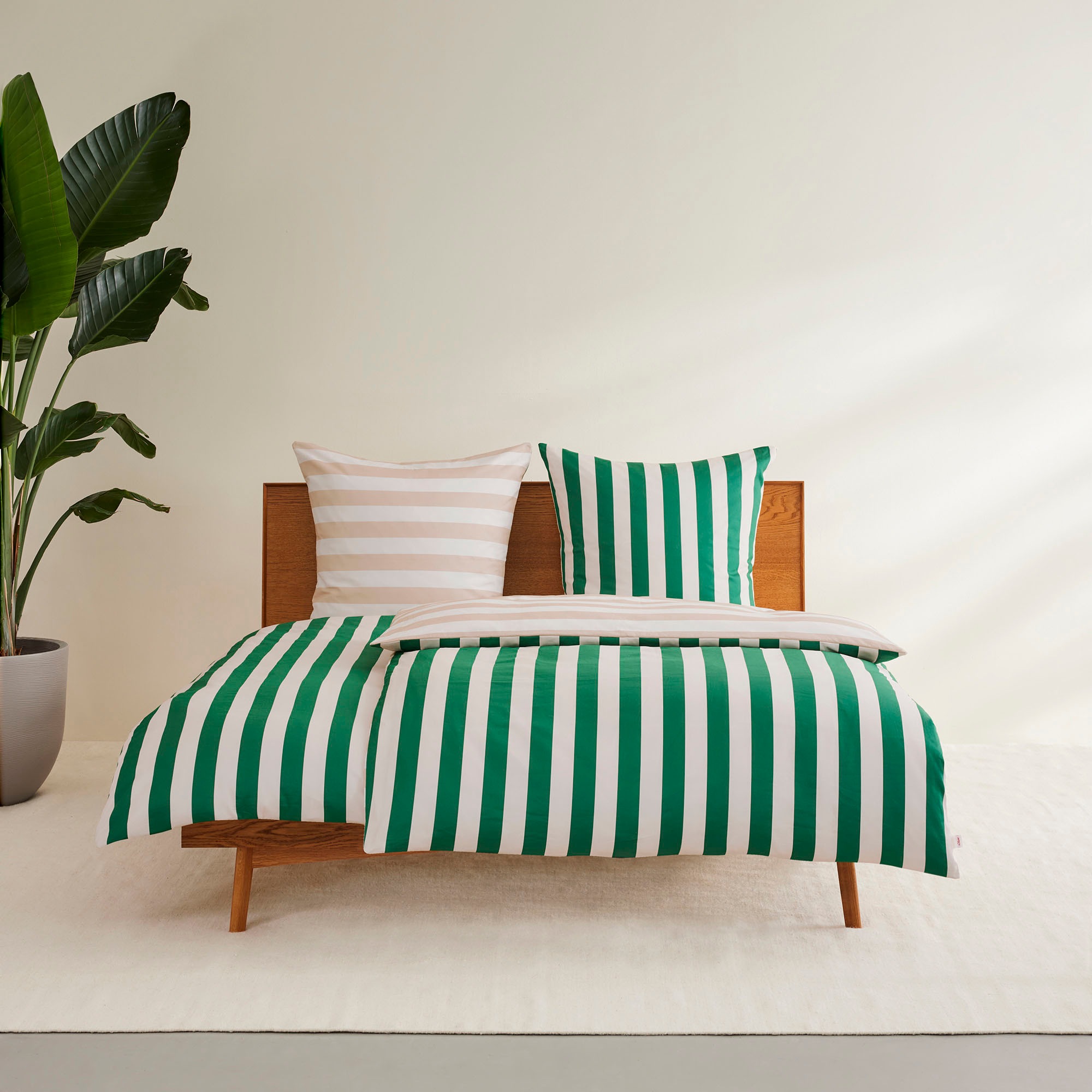 s.Oliver Bettwäsche "Satinbettwäsche s.Oliver" 2 Stk. im Streifen-Design günstig online kaufen