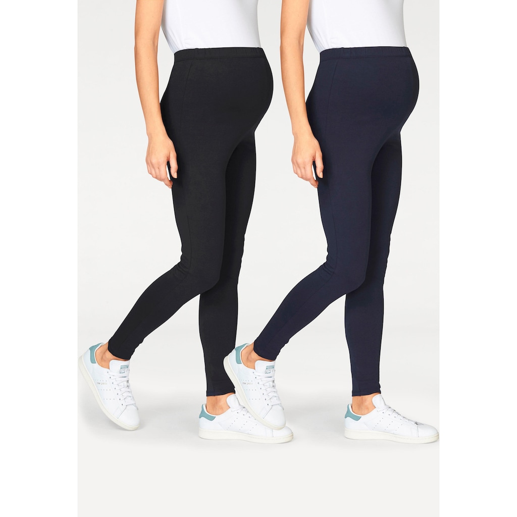 Neun Monate Umstandsleggings », 2er Pack Hose für Schwangerschaft und Stillzeit«, (Packung, 2 tlg.)