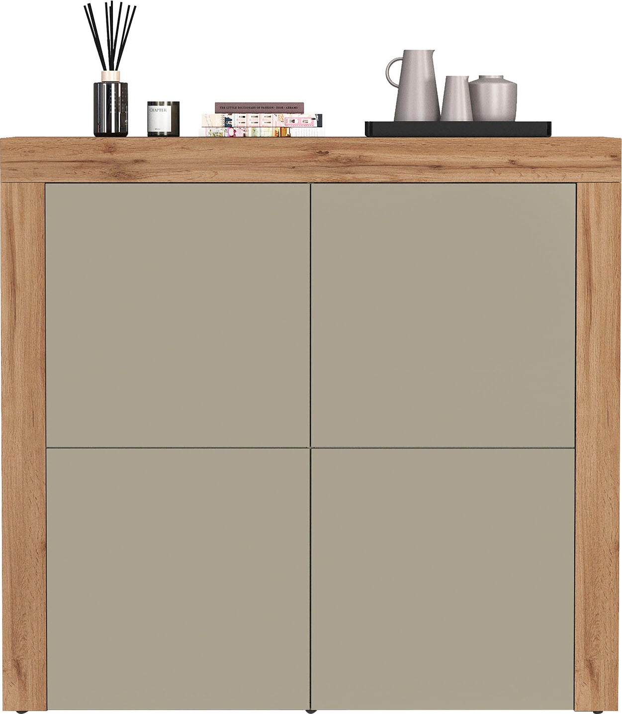 OTTO home Highboard »CHRONOS Breite 140 cm mit 4 Türen und 8 Fächer 'Made in Italy'« 1 Stk. tlg. Hohes Sideboard, Kommode, Schrank, Grifflos mit Push to Open