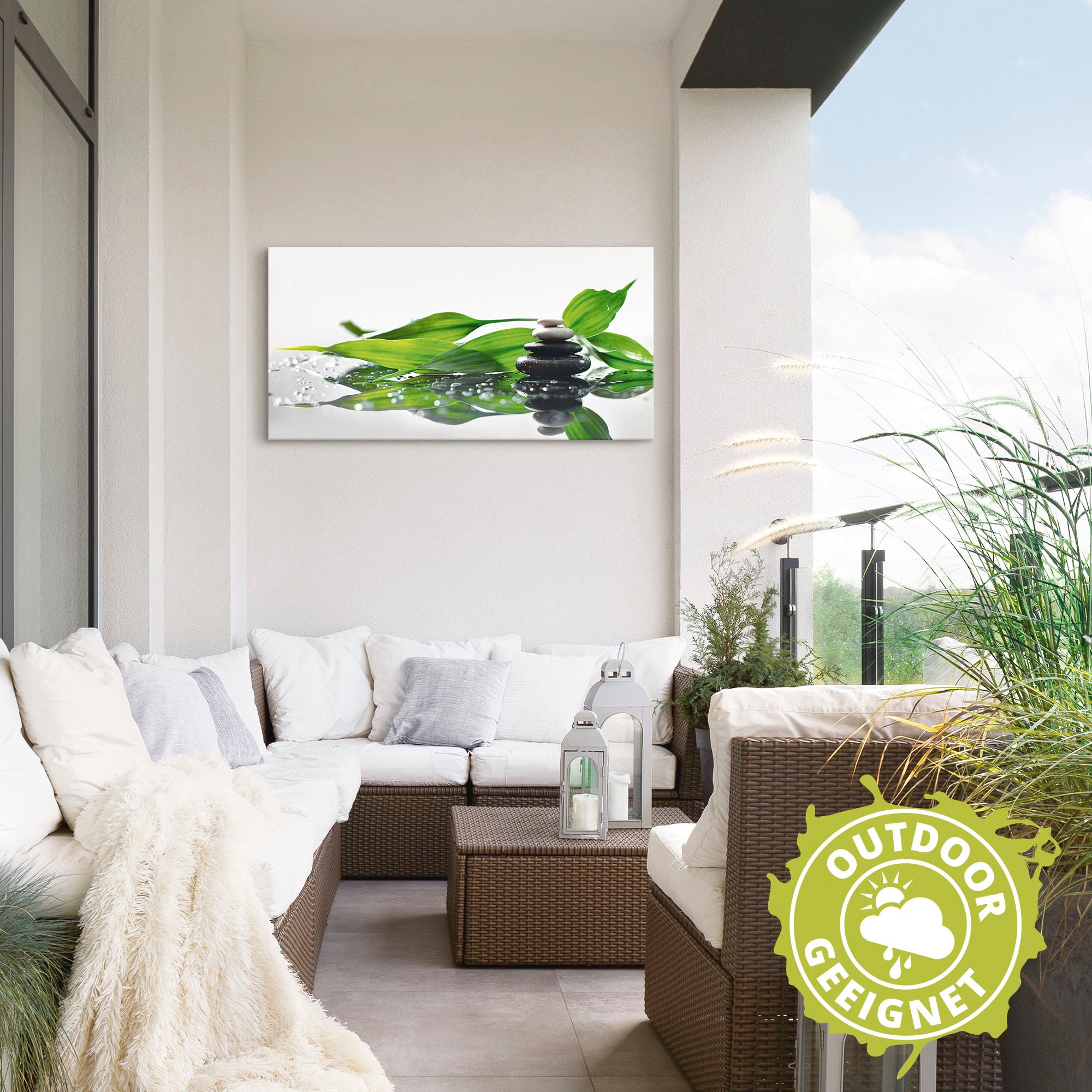 Artland Wandbild »Spa mit Steinen und Bambus«, Zen, (1 St.), als Alubild, Outdoorbild, Leinwandbild in verschied. Größen